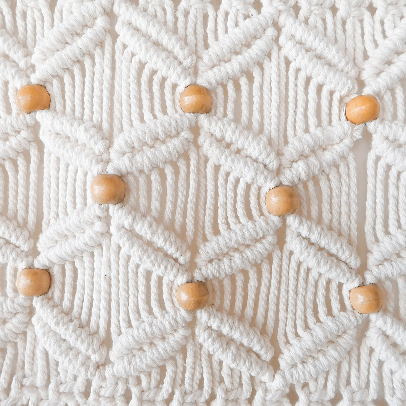 Large raffia and macrame wall decor