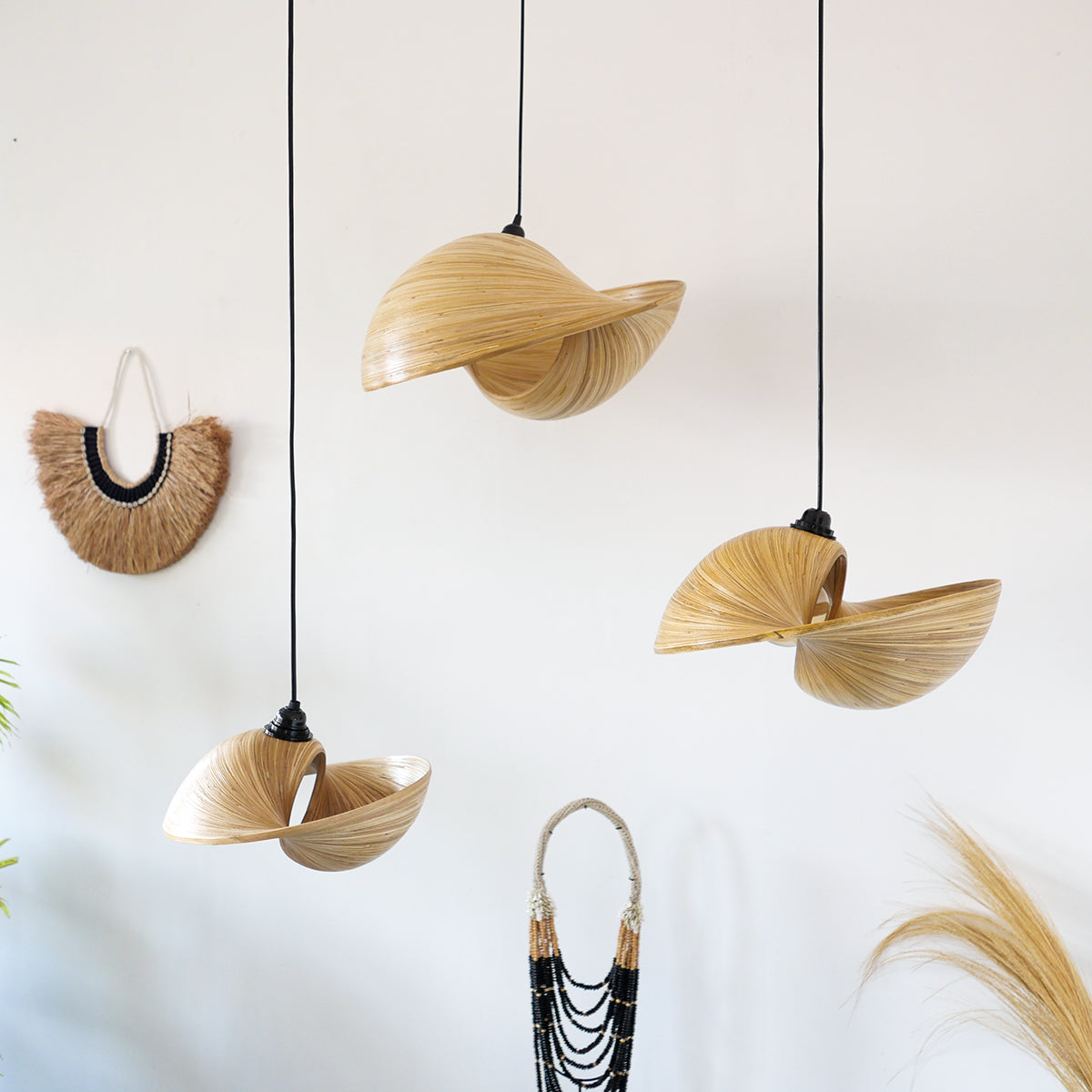 Bamboo pendant lampshade VERA