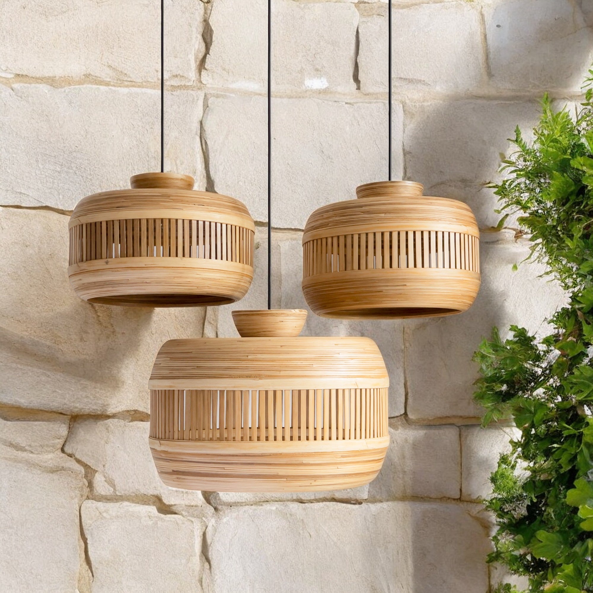 Bamboo pendant lampshade DESA