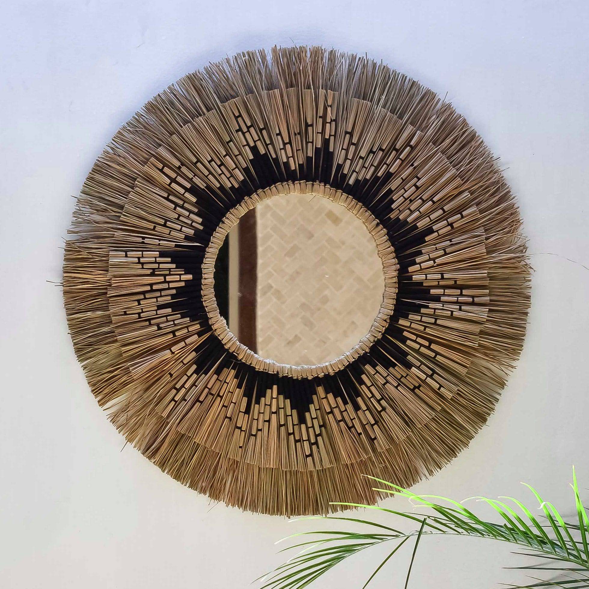 Raffia sun mirror - Joglo Living