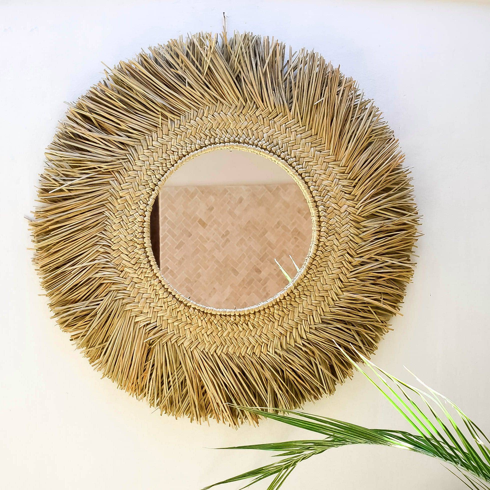 Gebe - Woven Seagrass Mirror | Joglo Living