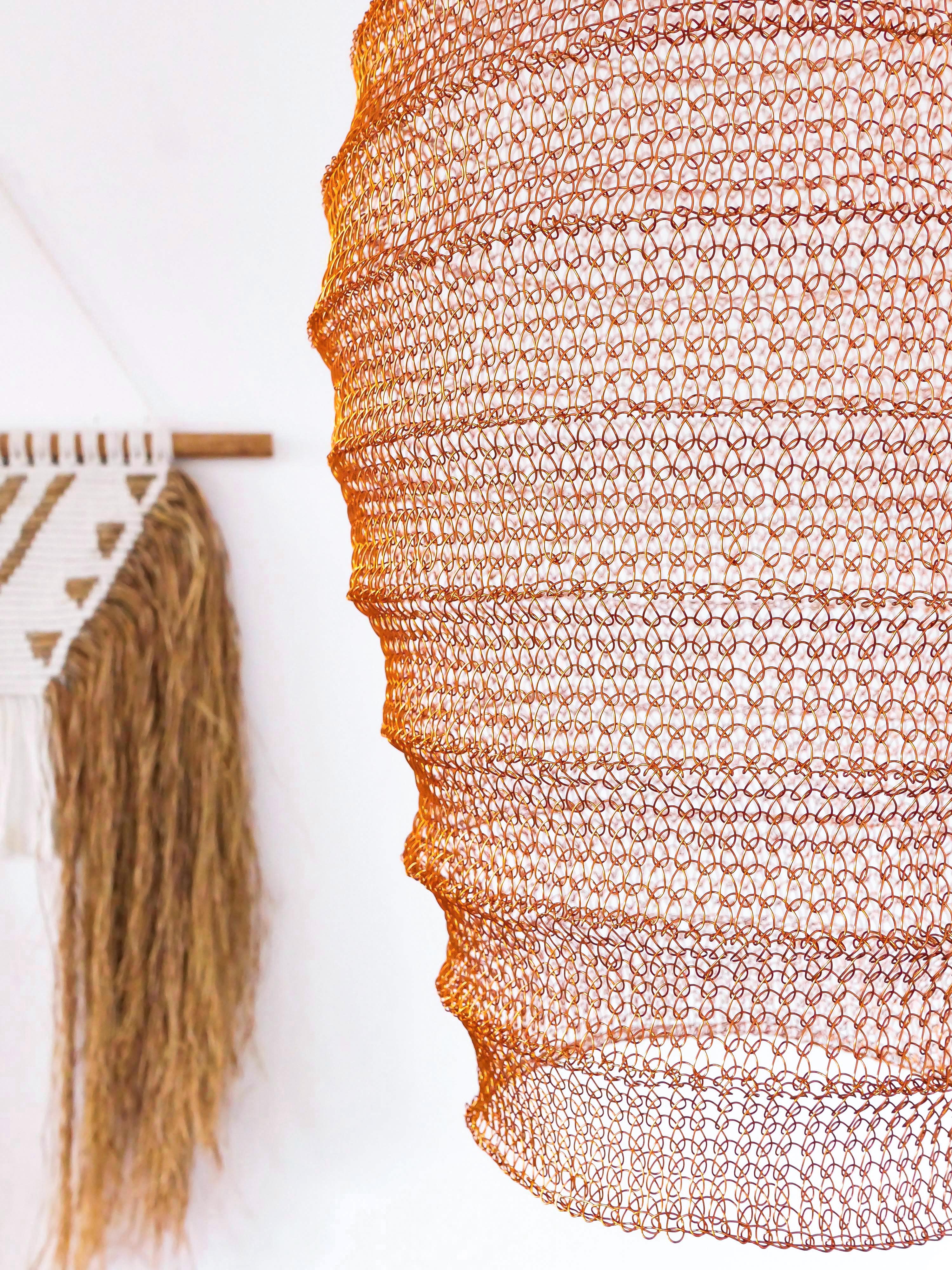 Una - copper wire lampshade