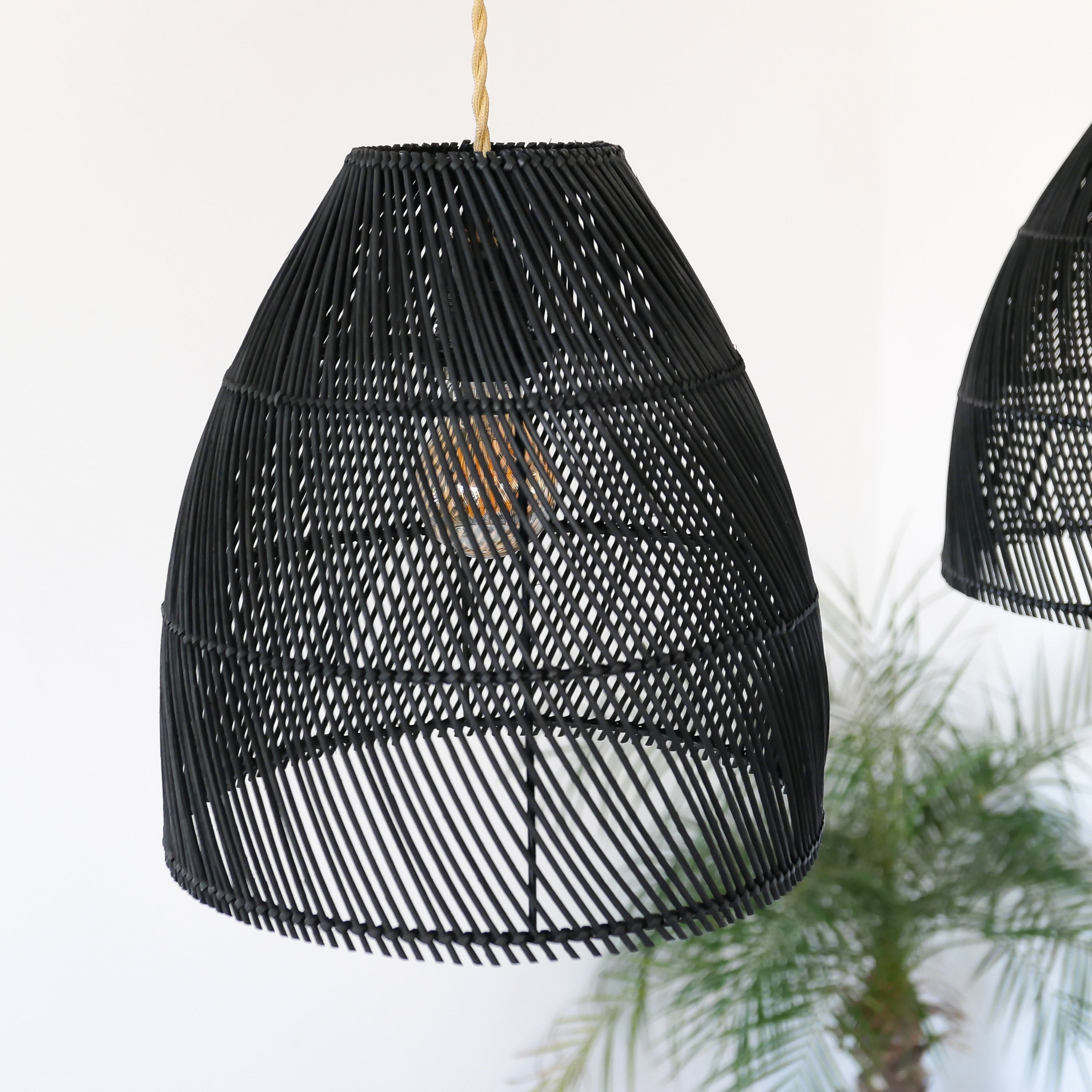 Sumba black rattan lampshade