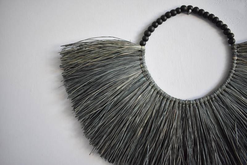 Hoga - Raffia Wall Hanging Black | Joglo Living