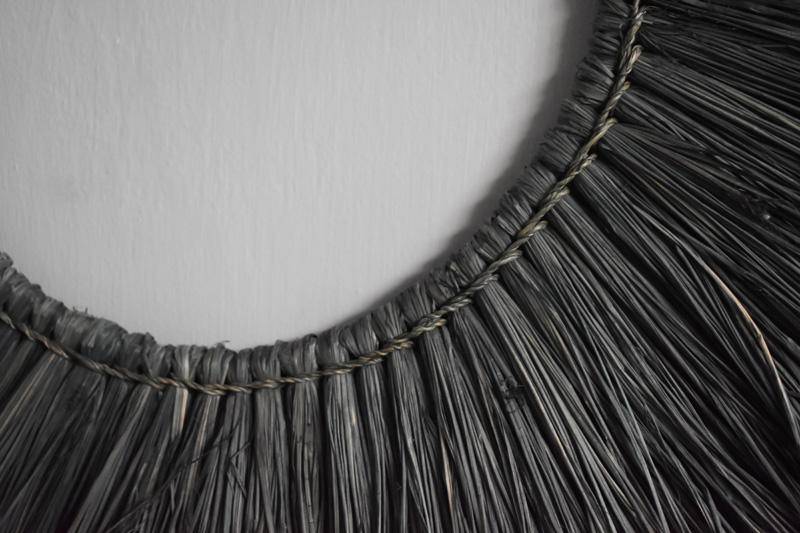 Raffia wall hanging black - Joglo Living