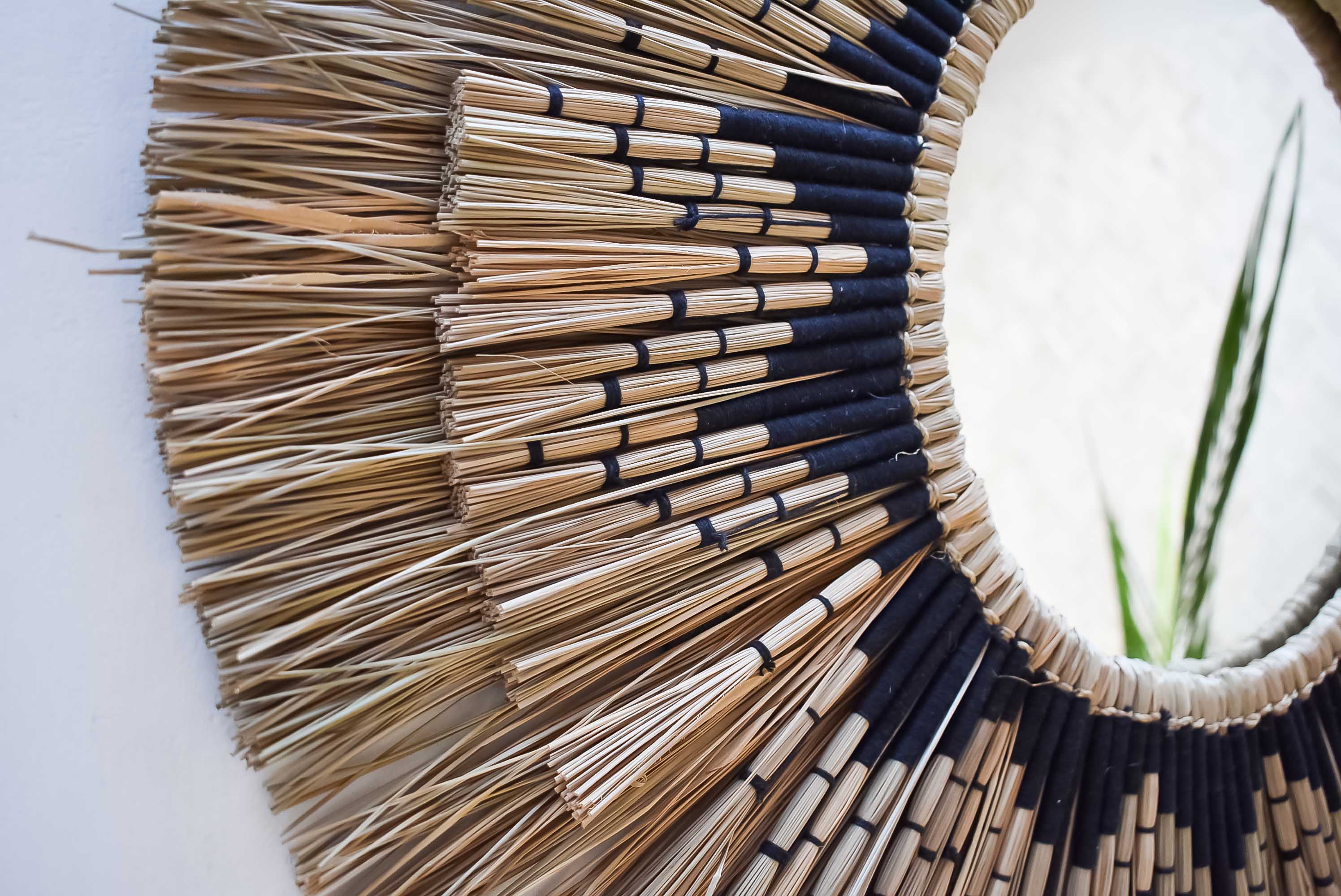 Raffia sun mirror - Joglo Living