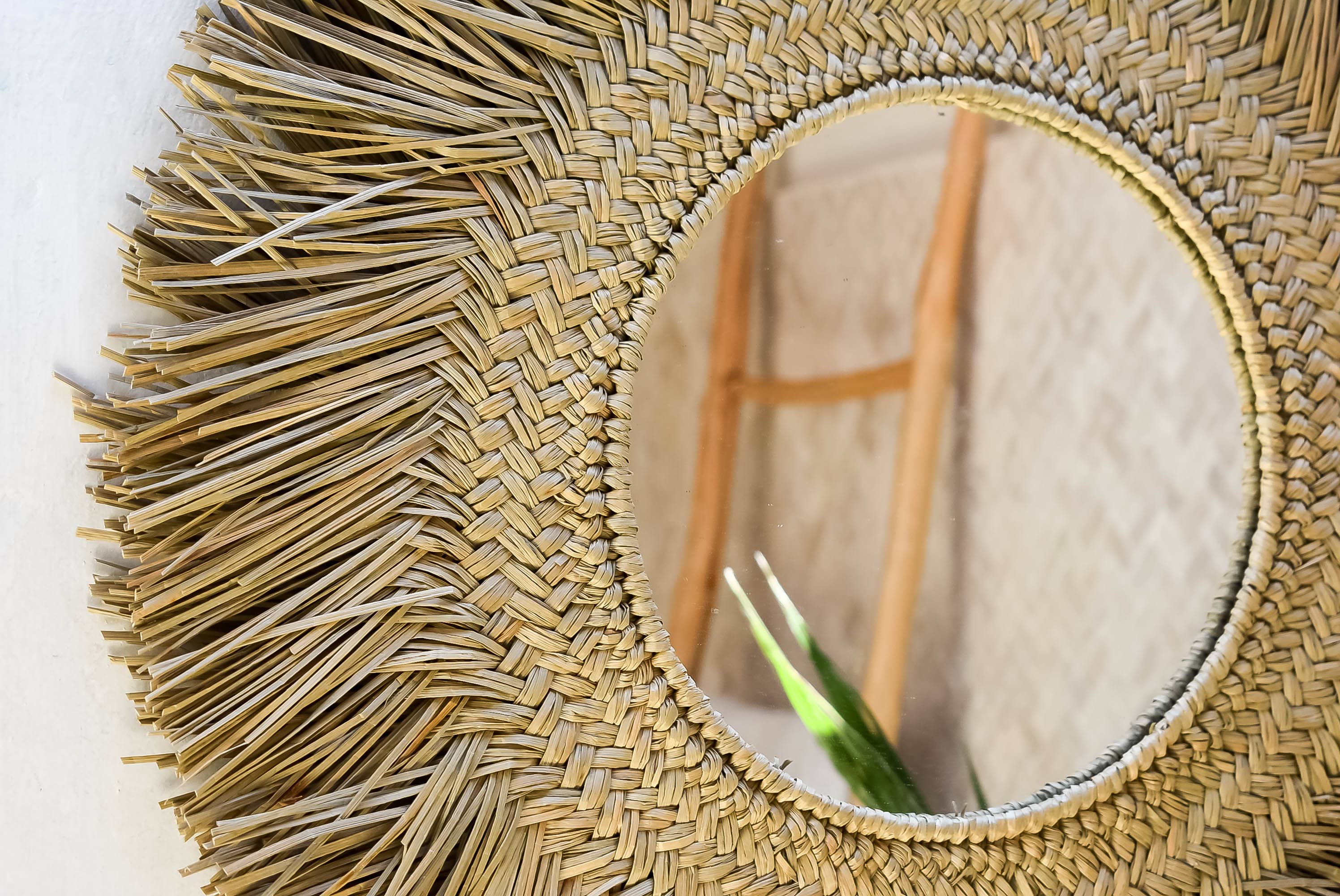 Gebe - Woven Seagrass Mirror | Joglo Living