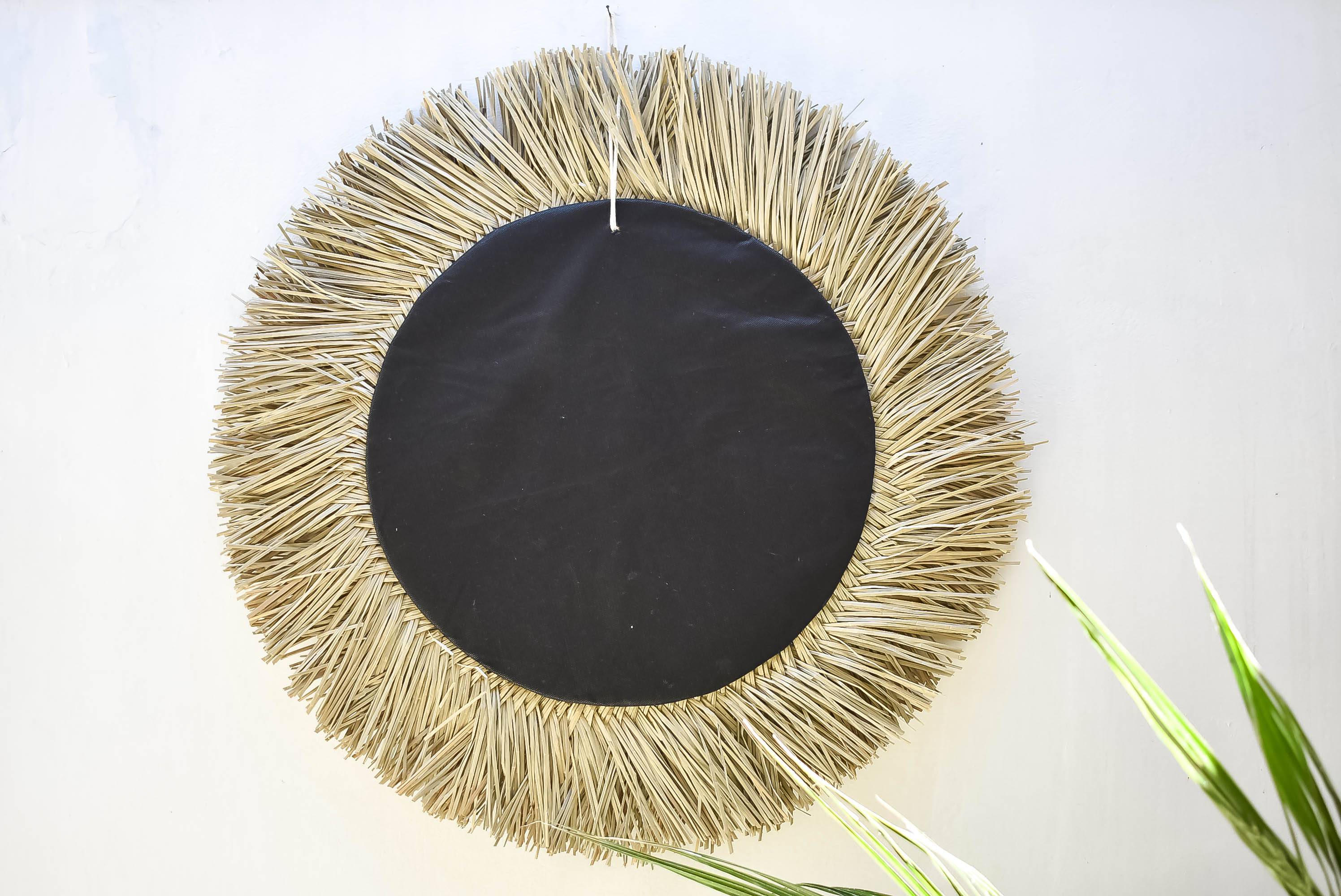 Woven seagrass mirror - Joglo Living