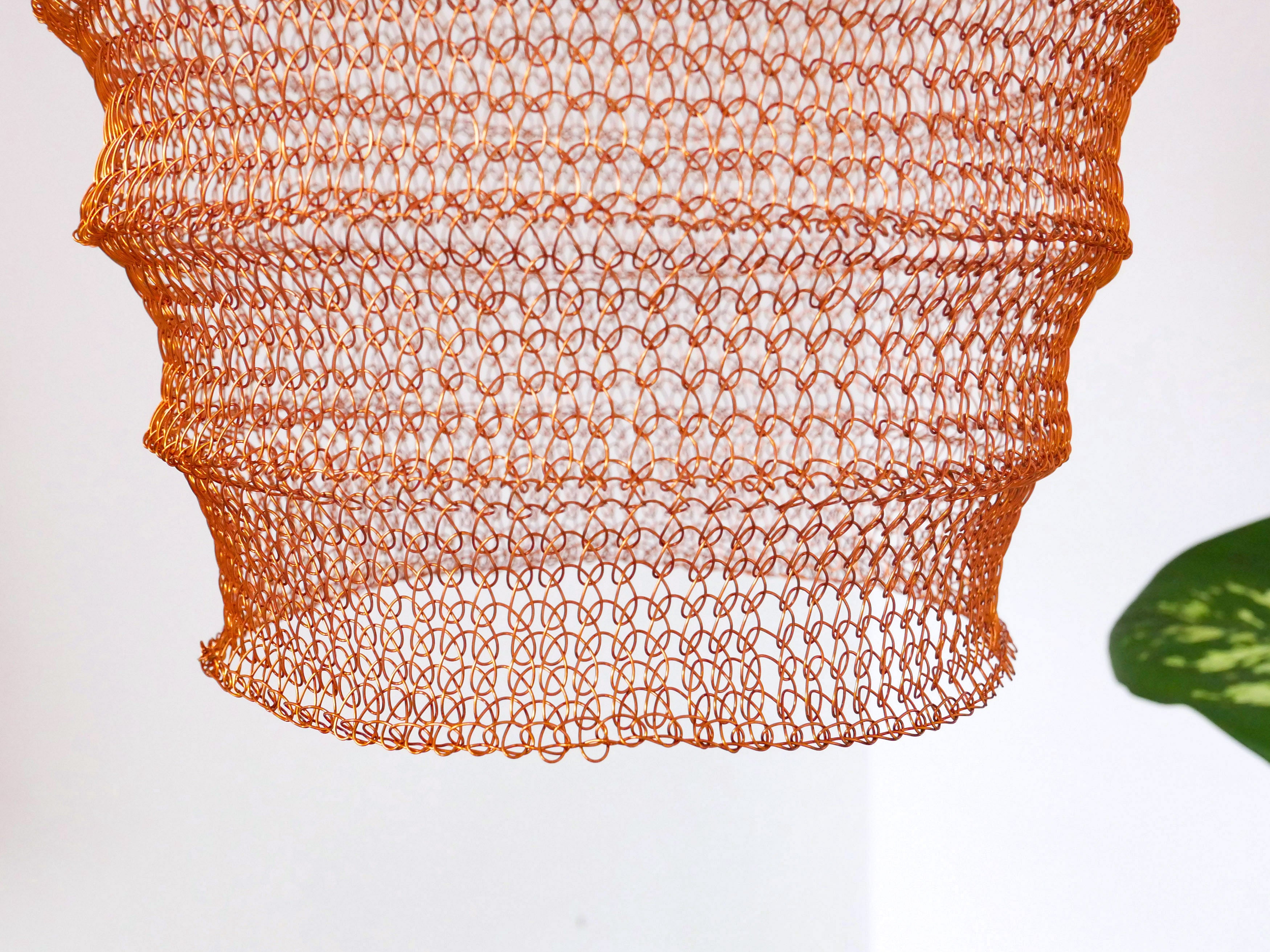 Una - copper wire lampshade