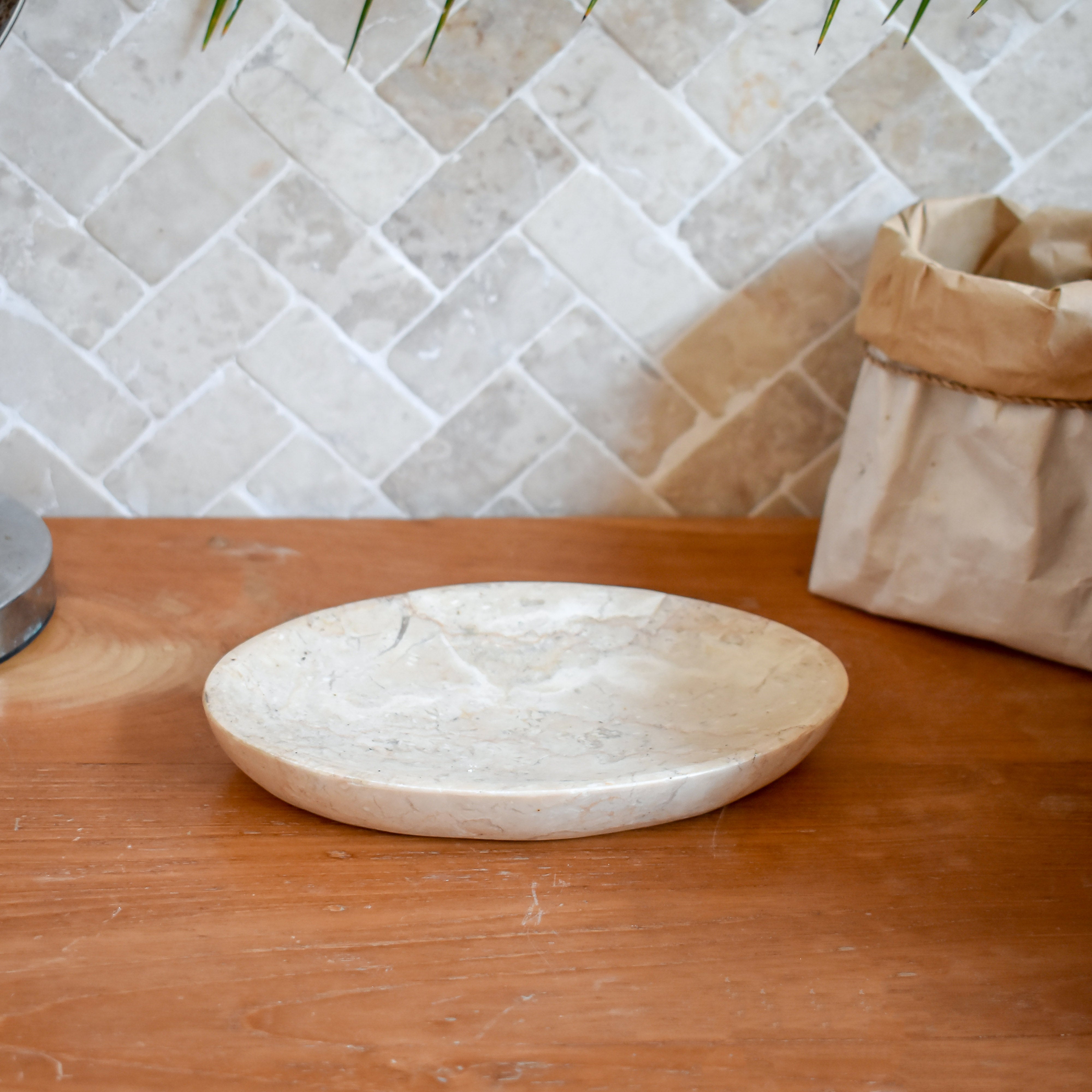 Marble bathroom accessories set
