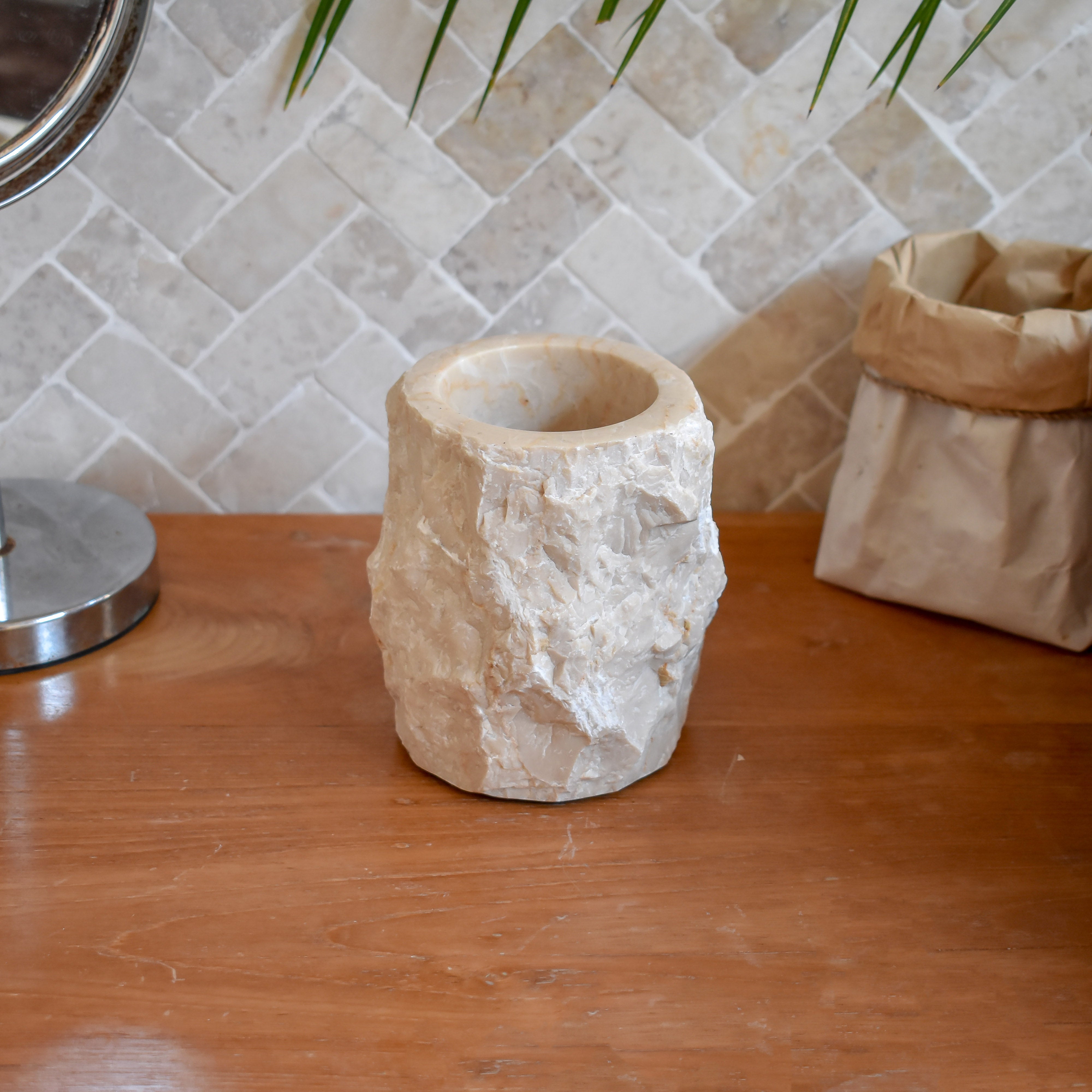 Marble bathroom accessories set
