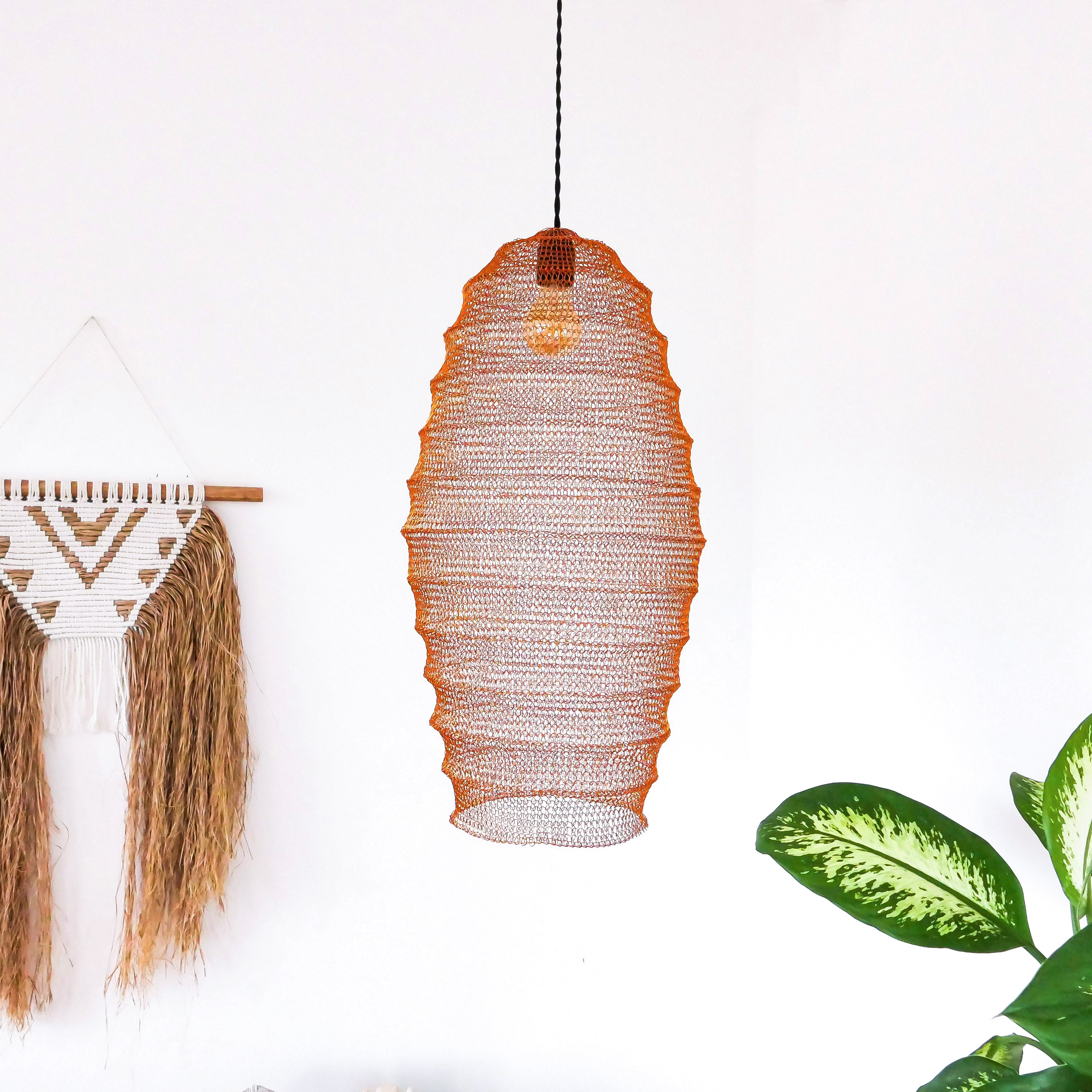 Metal wire mesh lampshade