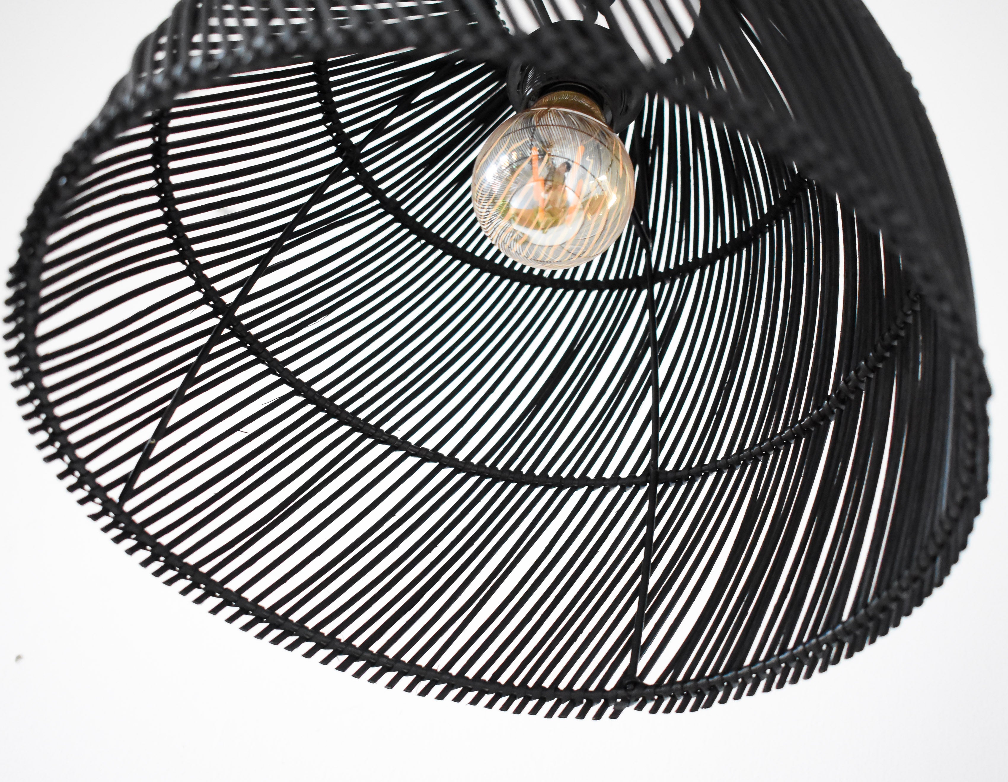 Sumba black rattan lampshade