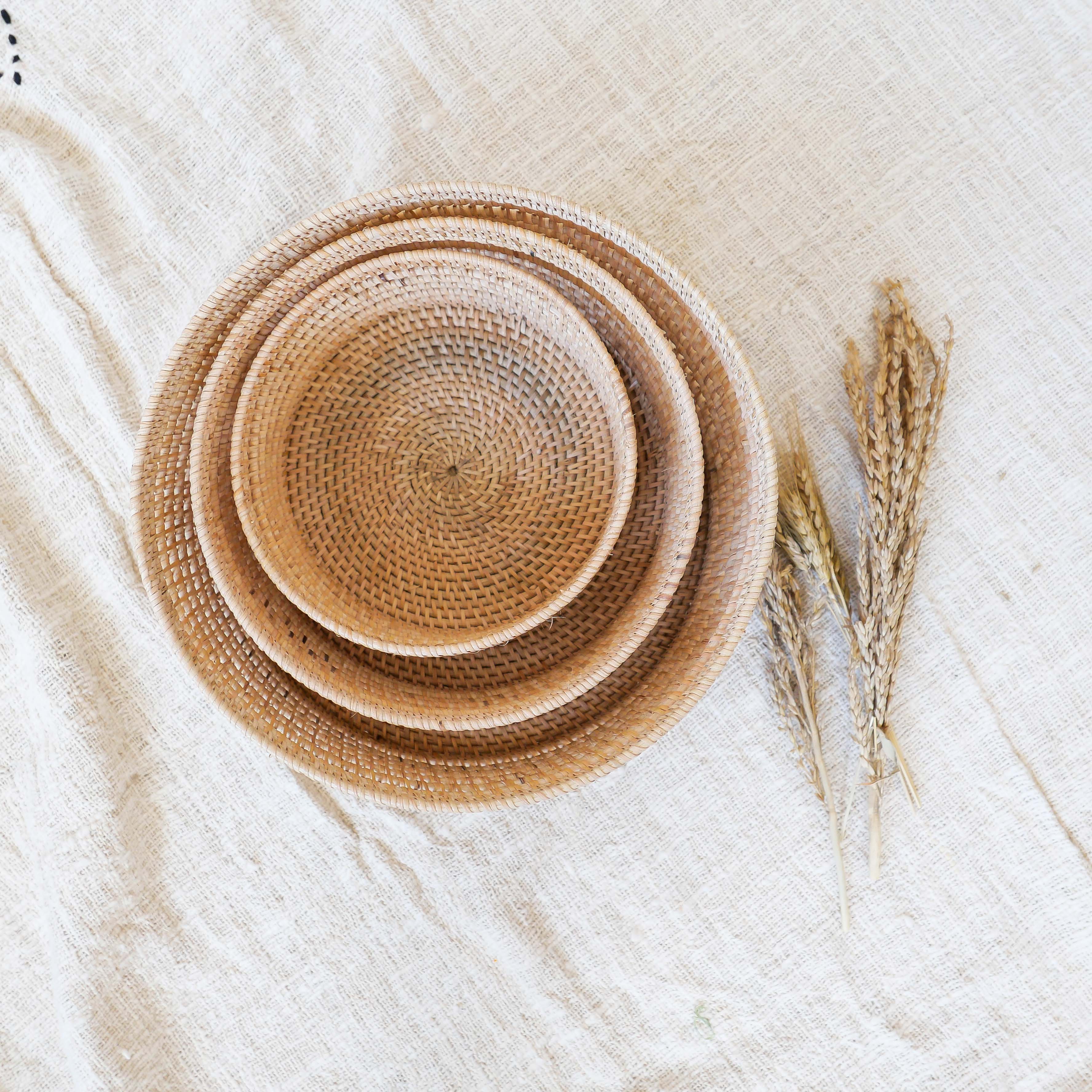 Rattan basket set - Joglo Living
