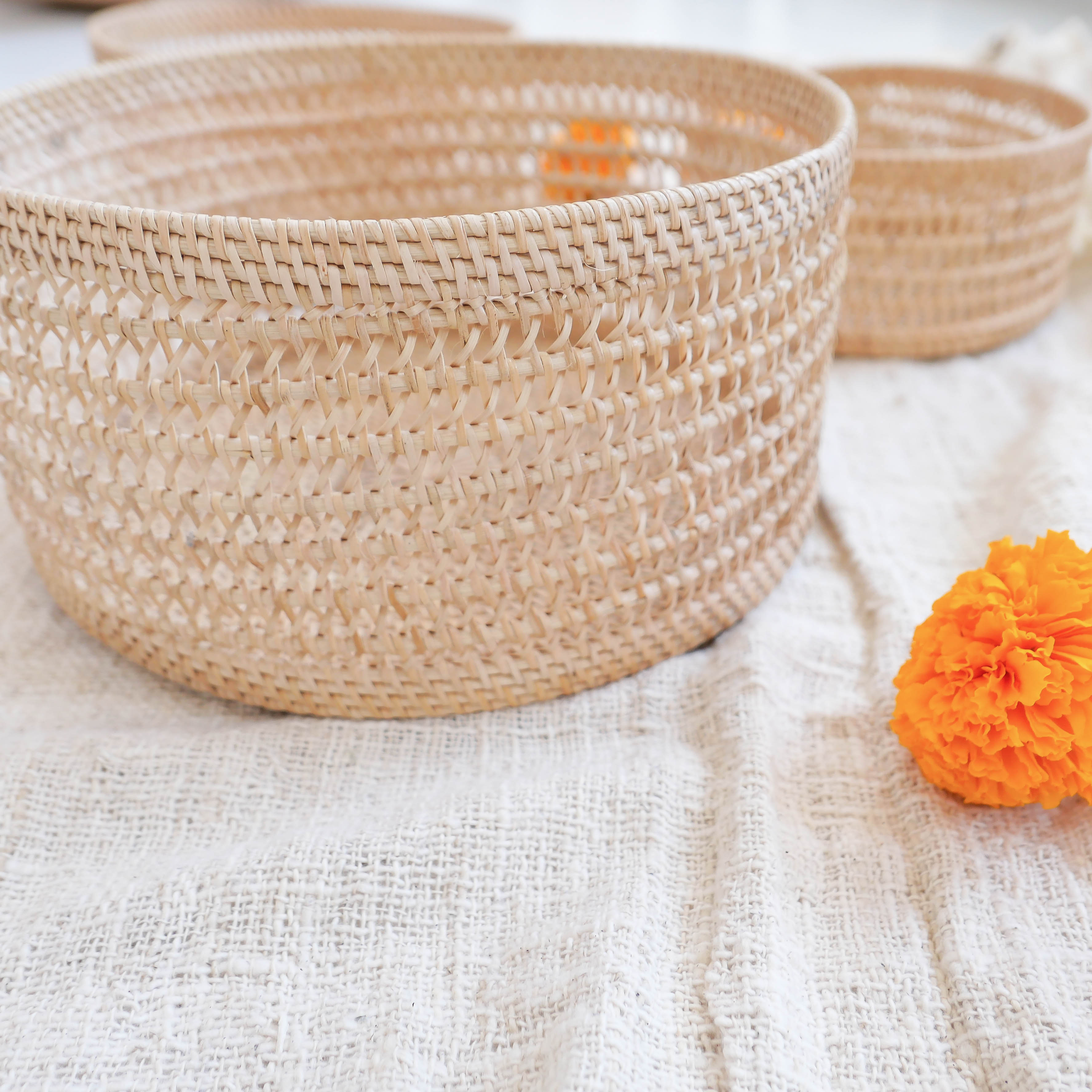 Rattan basket set - Joglo Living