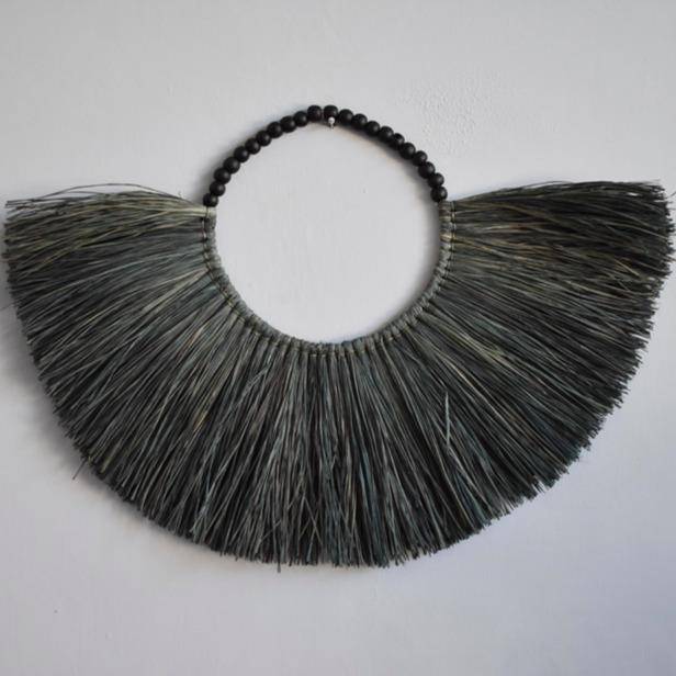 Hoga - Raffia Wall Hanging Black | Joglo Living