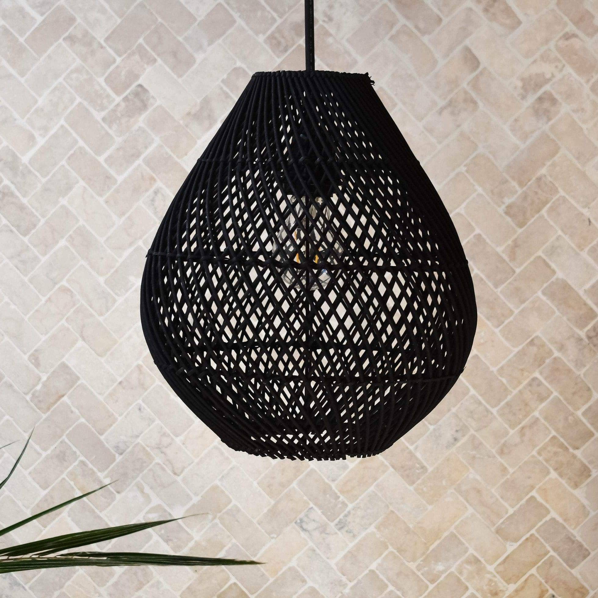 Lembeh Black lampshade - Joglo Living