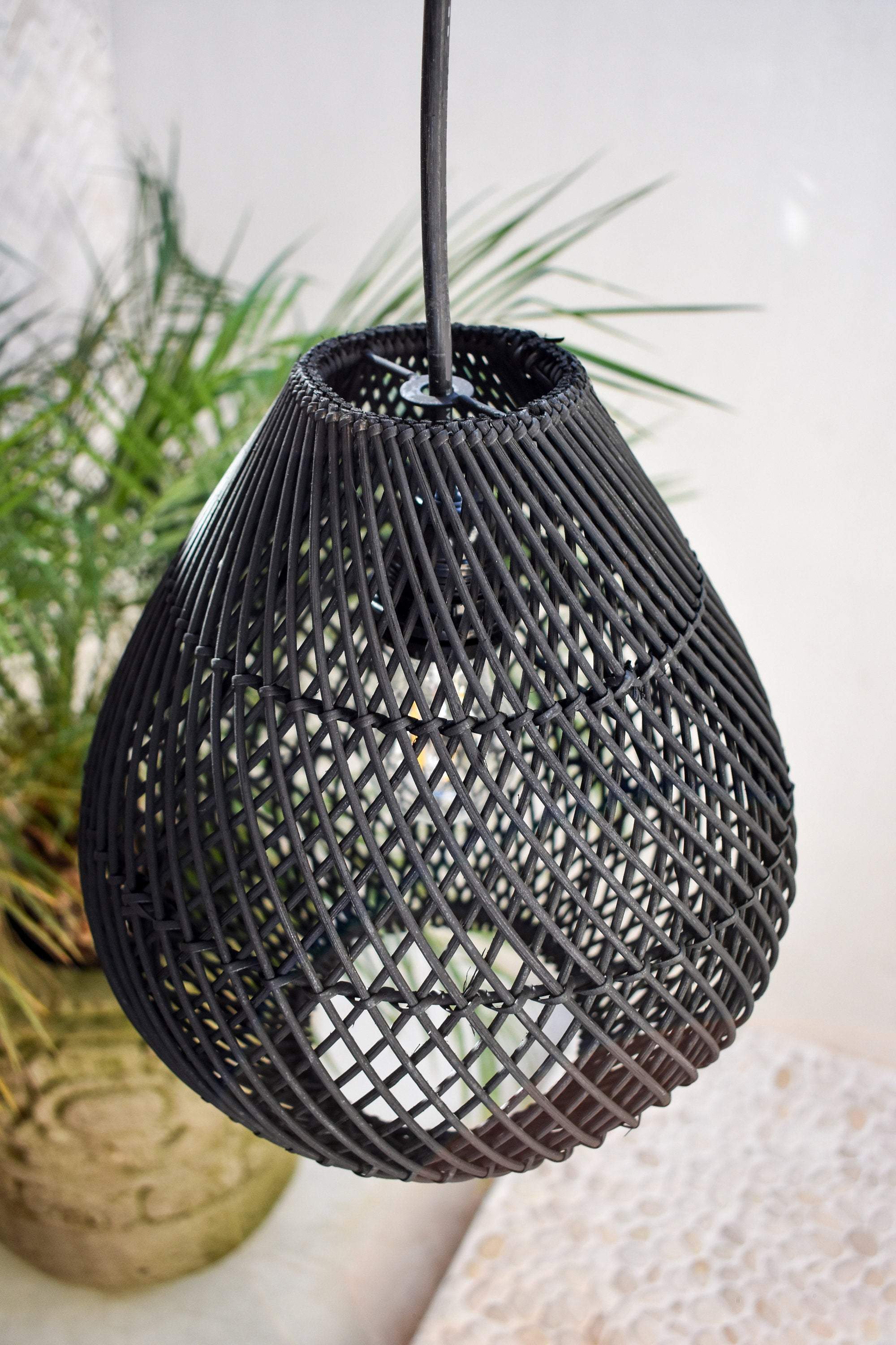 Lembeh Black lampshade - Joglo Living