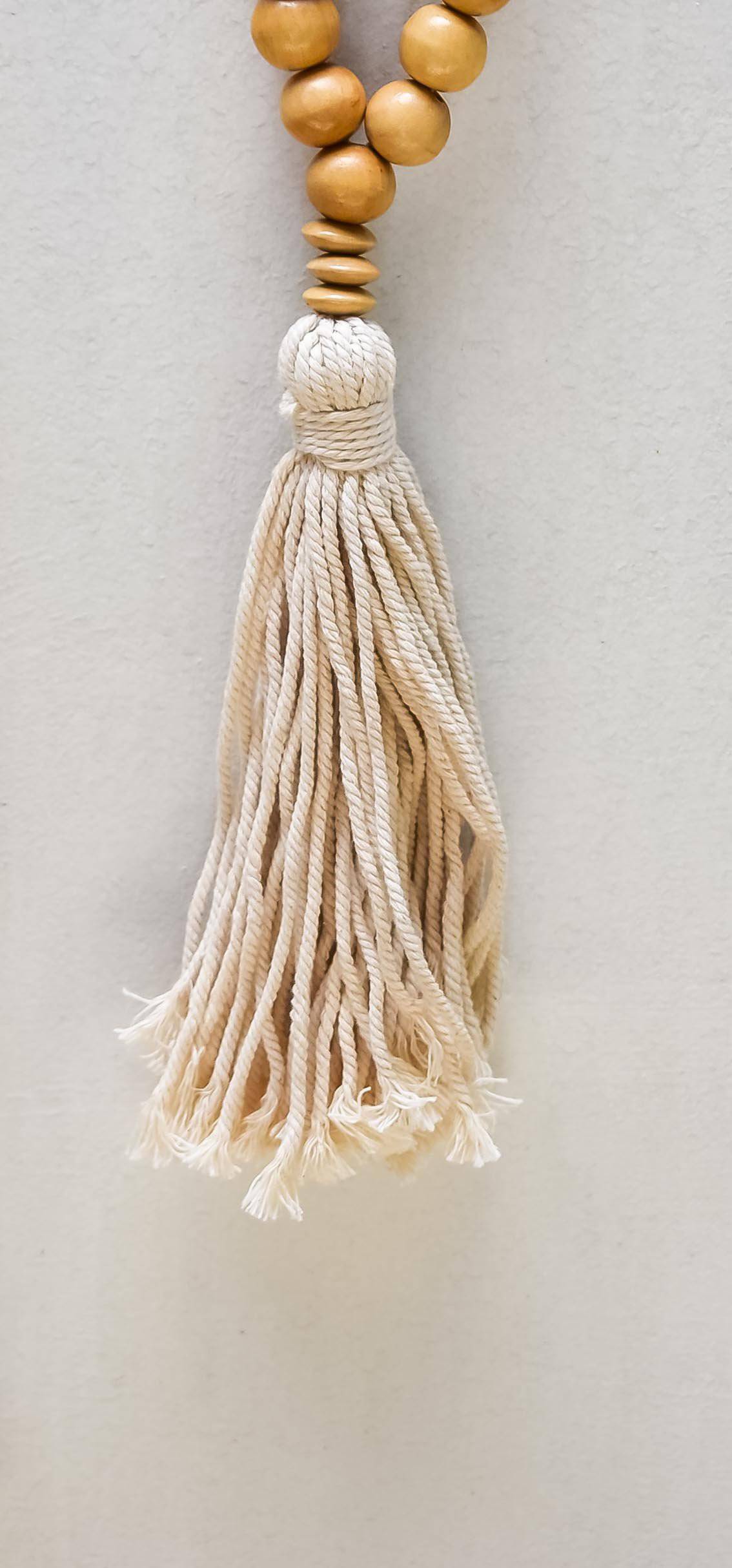 Wood beads garland pair - Joglo Living