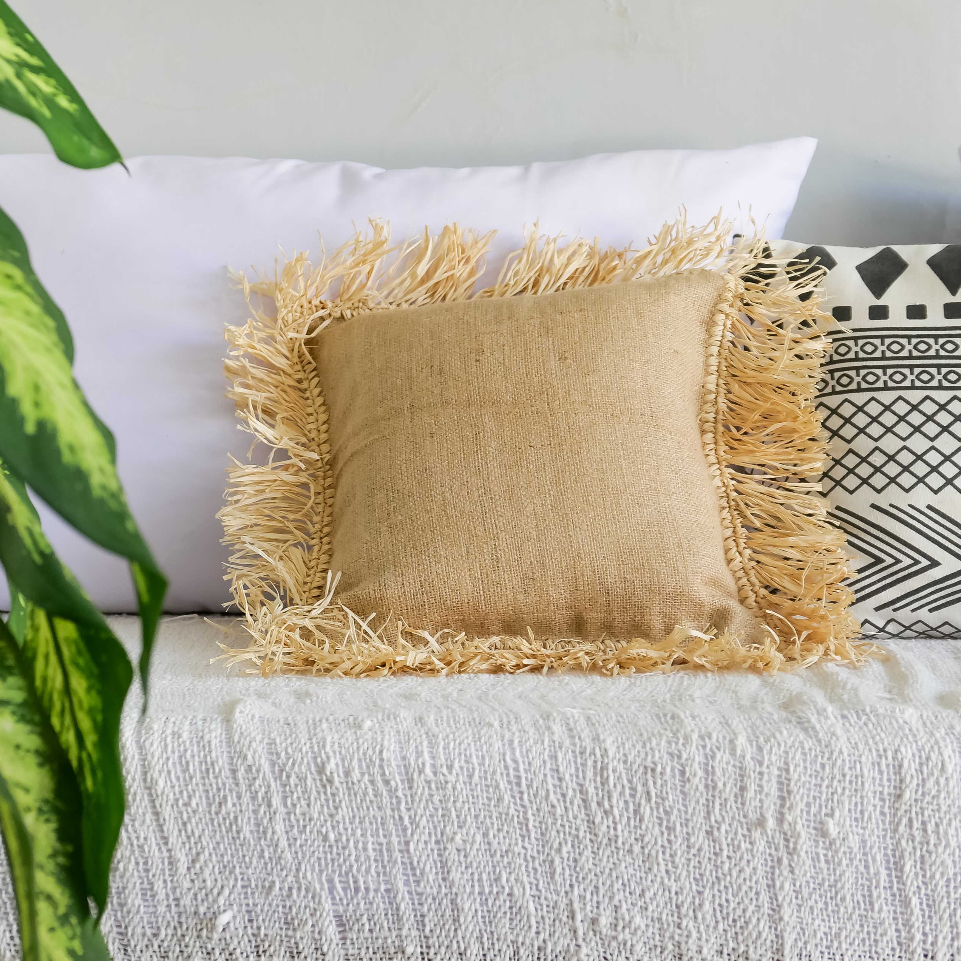 Sunda - Raffia and Jute pillow cover - Joglo Living