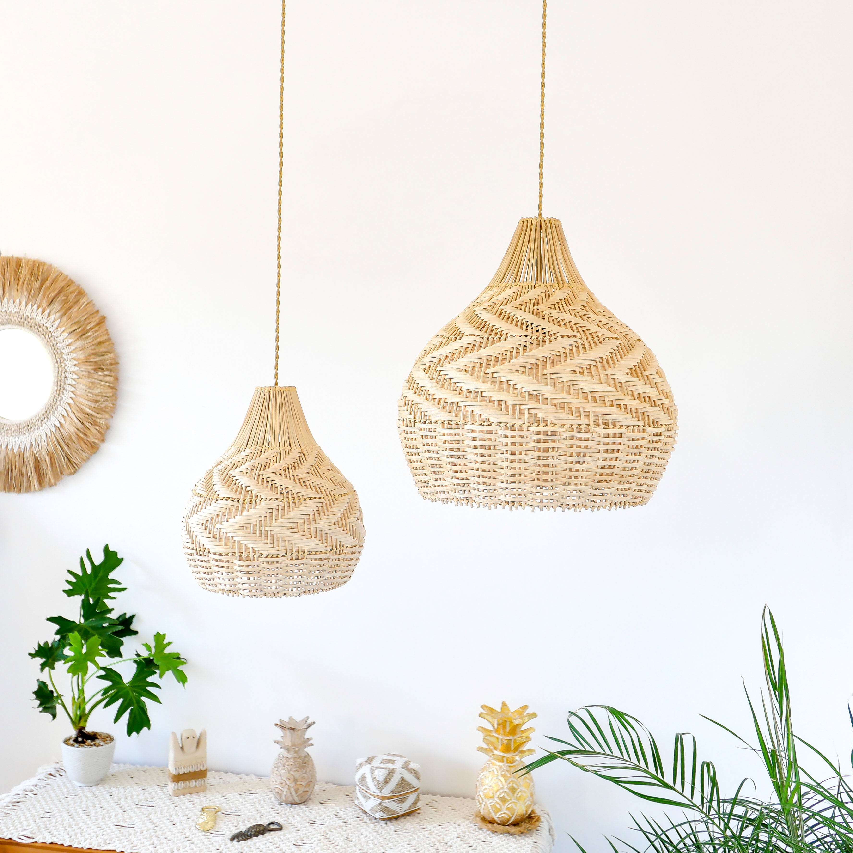 Huala - Woven Fiber Lampshade | Joglo Living