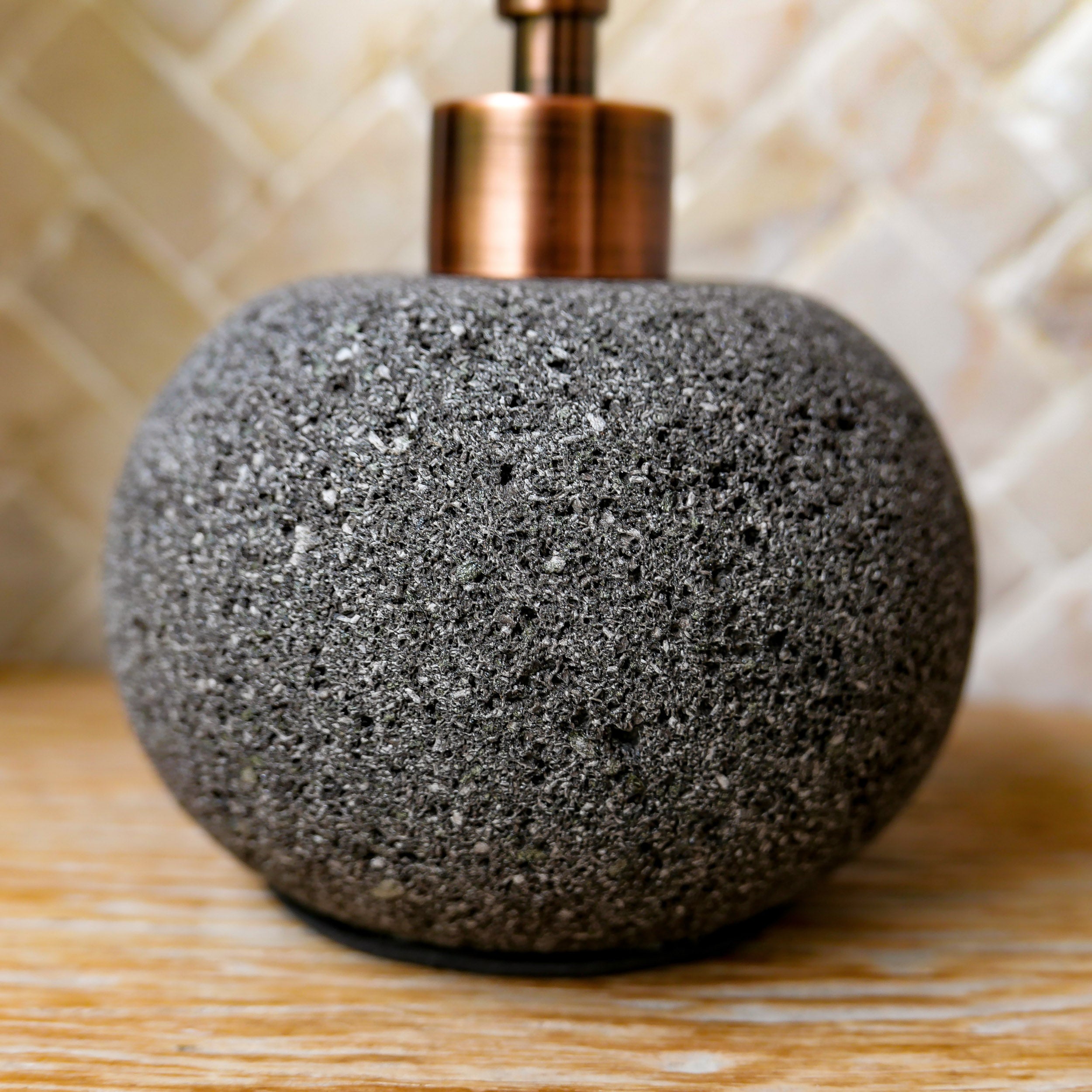 Lava stone soap dispenser - Joglo Living