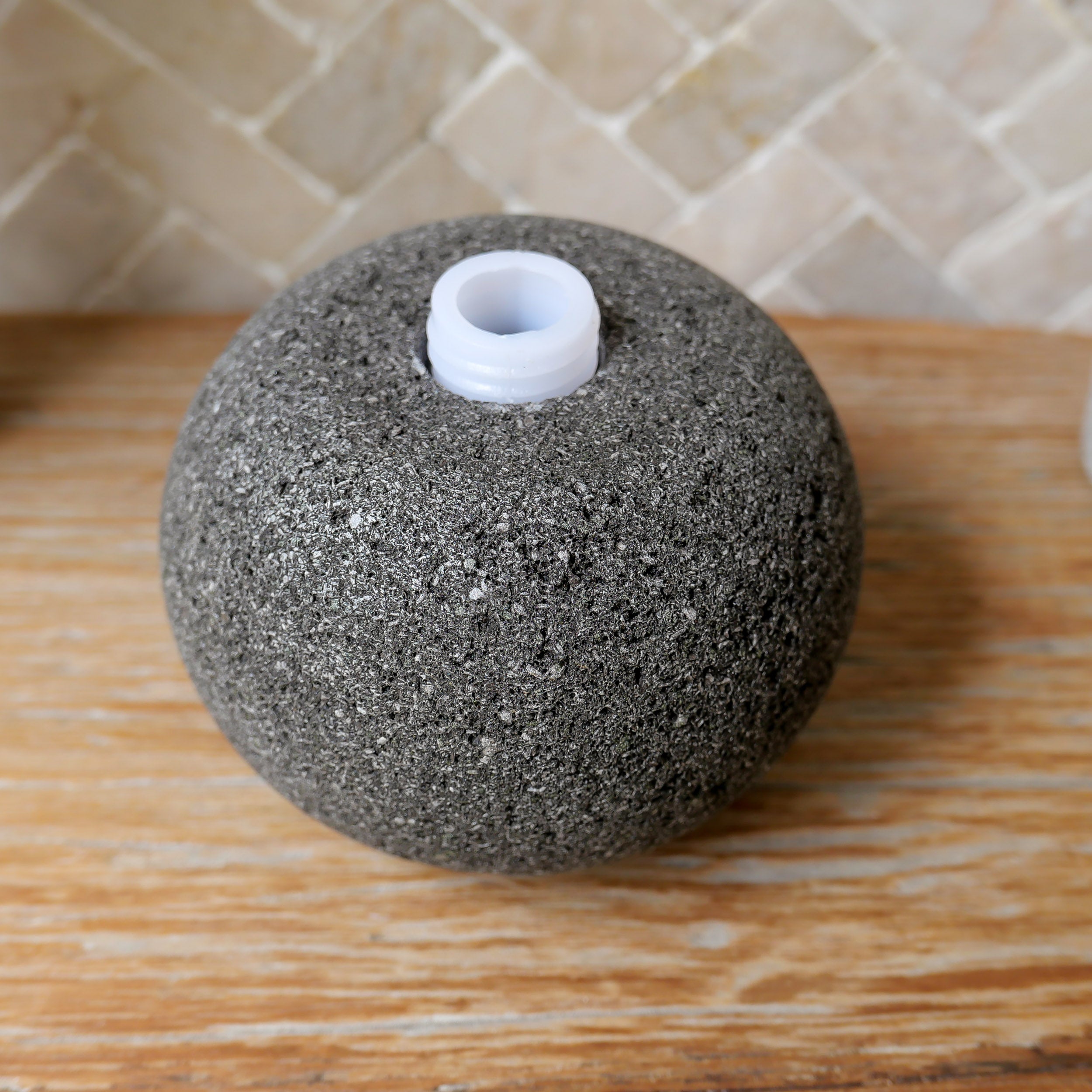Lava stone soap dispenser - Joglo Living