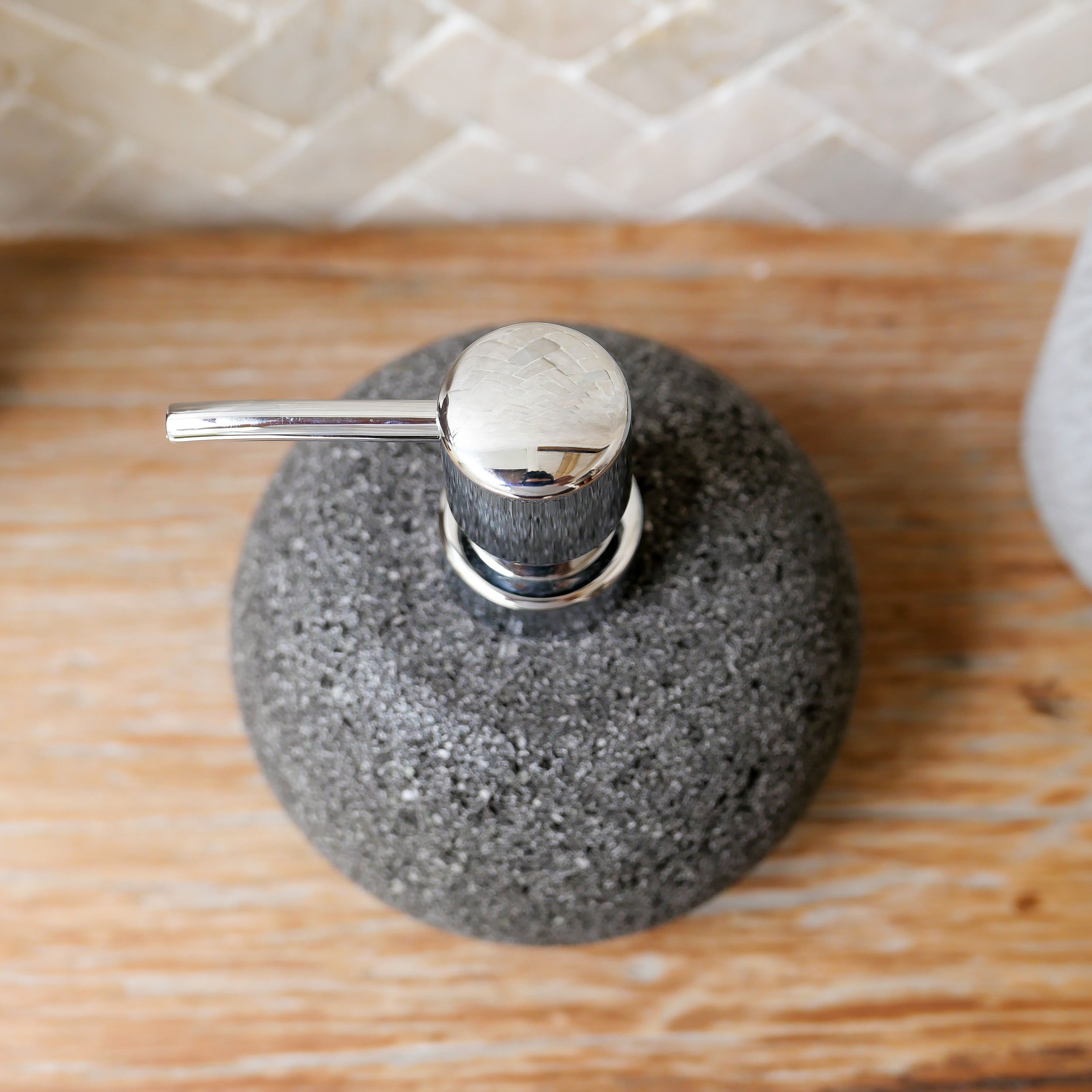 Lava stone soap dispenser - Joglo Living