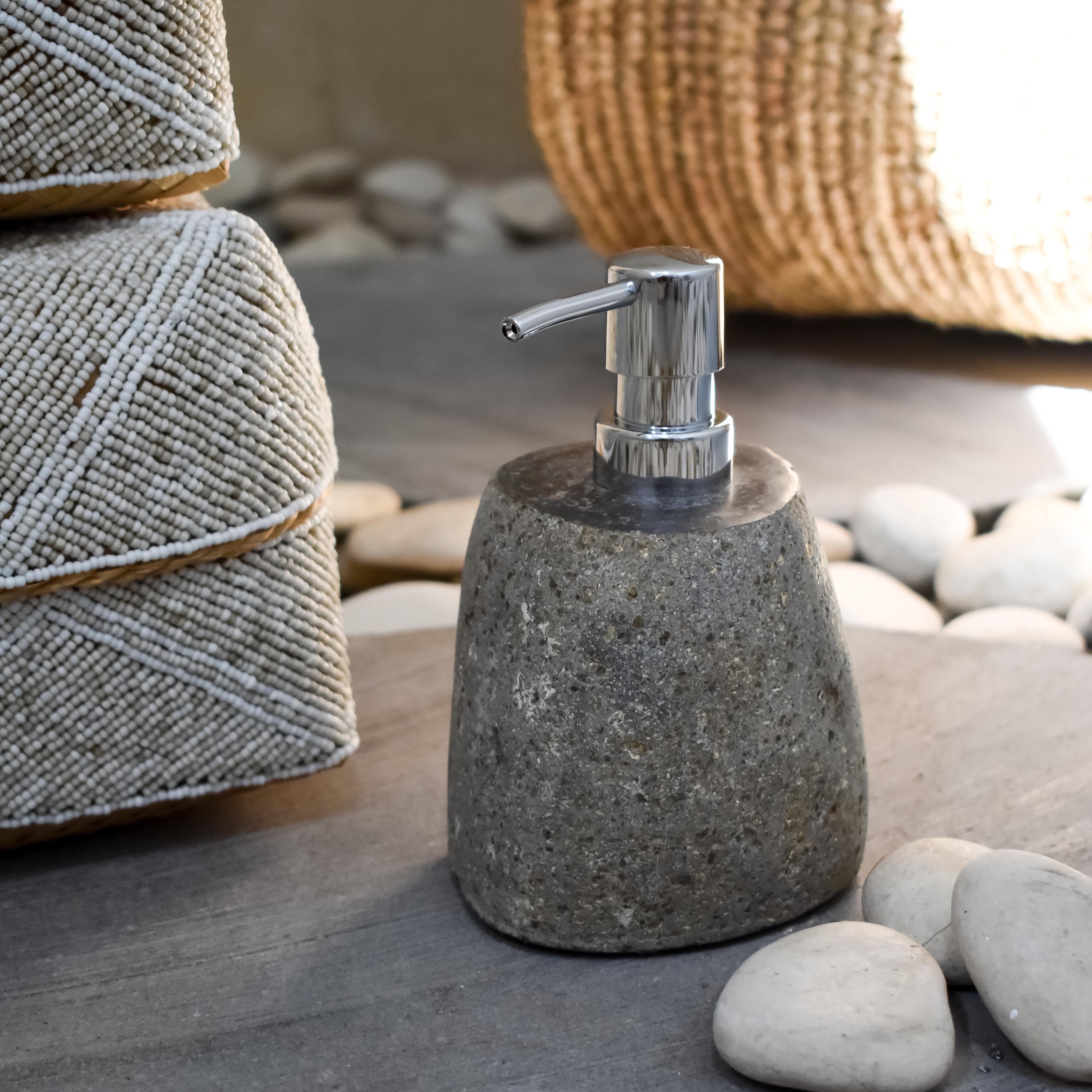 River stone bathroom accessories set - Joglo Living