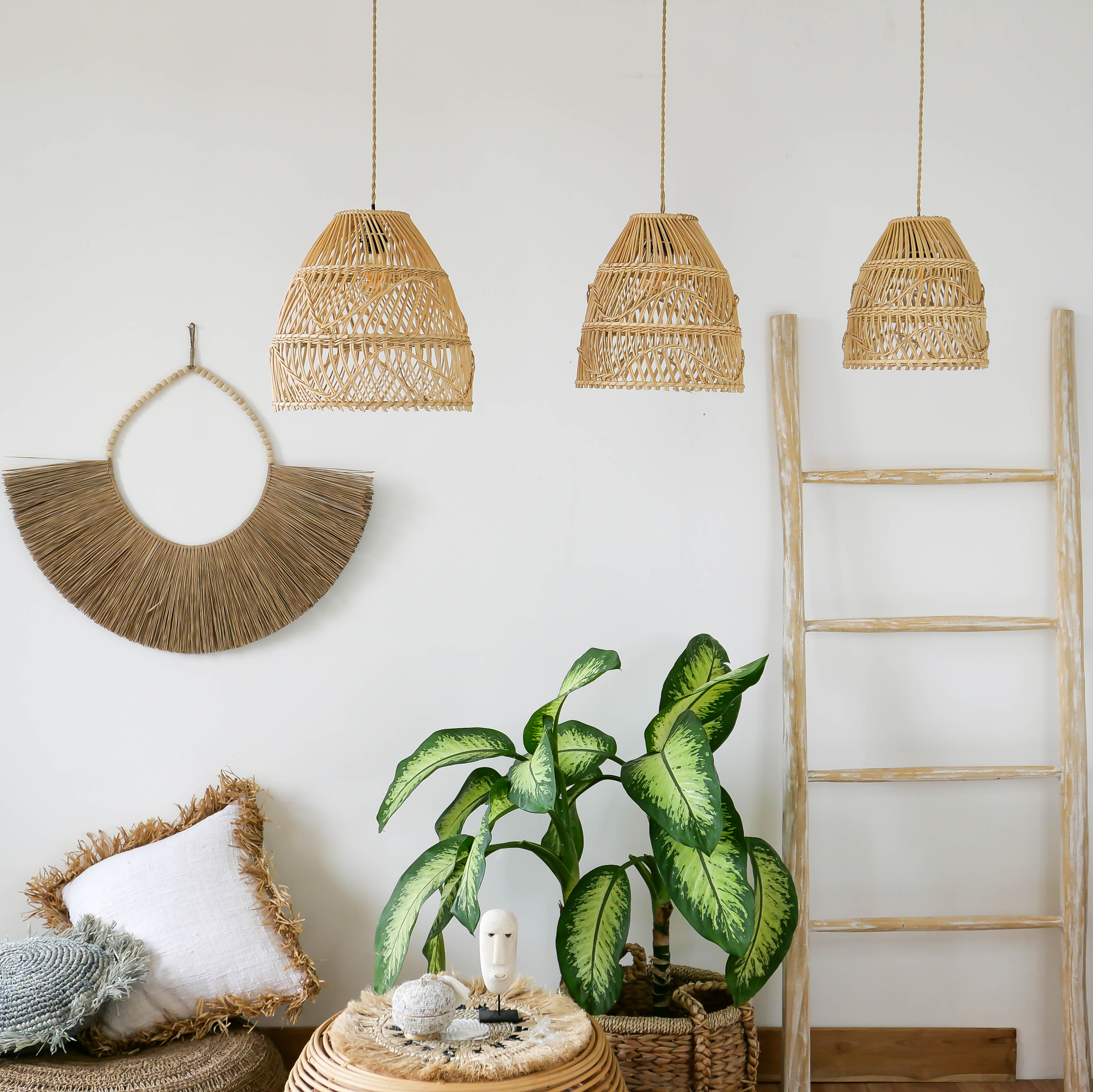 Bunaken lampshade set of 3 - Joglo LivinBuna ken Lampshade Set Of 3 - Buna ken Lampshade | Joglo Livingg