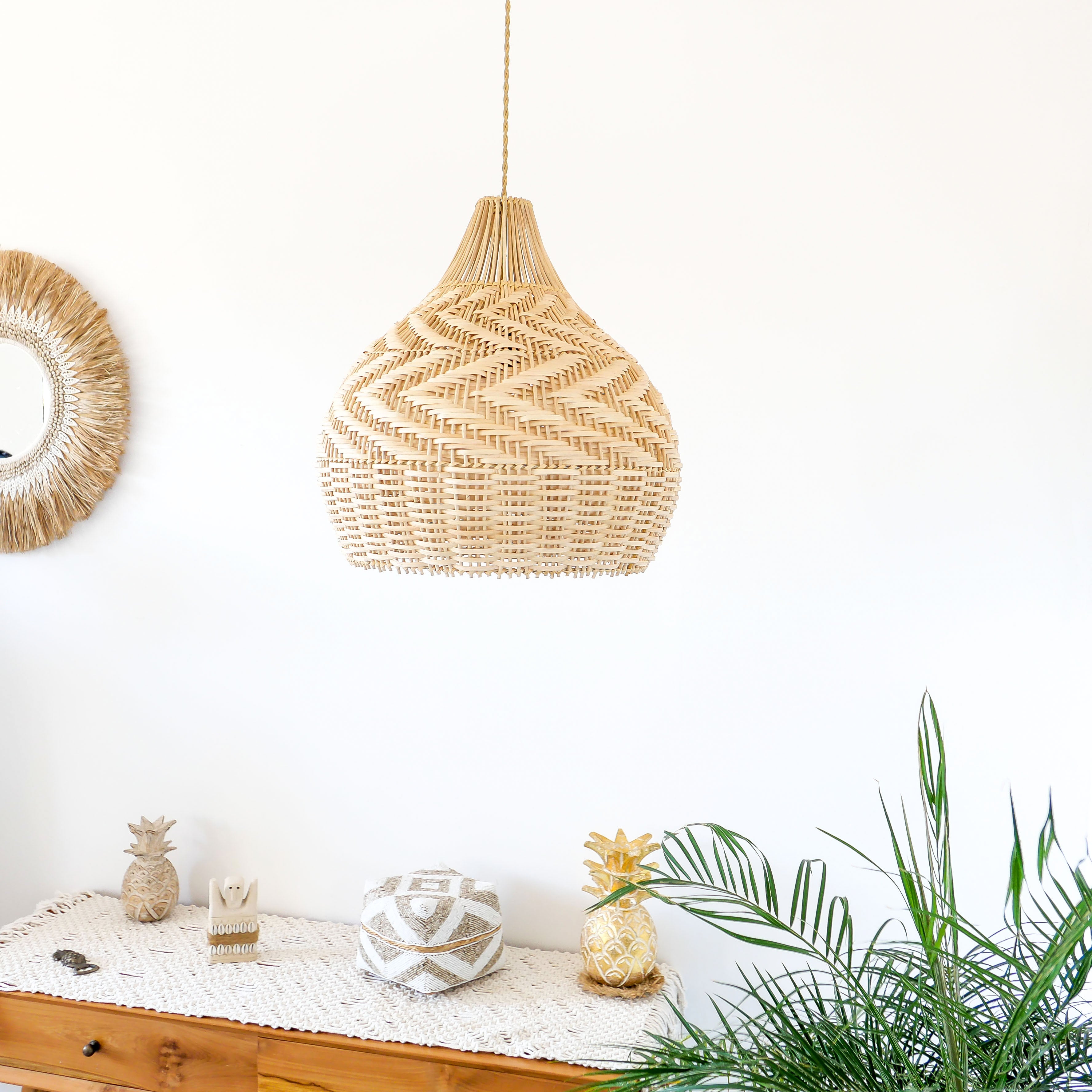 Huala - Woven Fiber Lampshade | Joglo Living