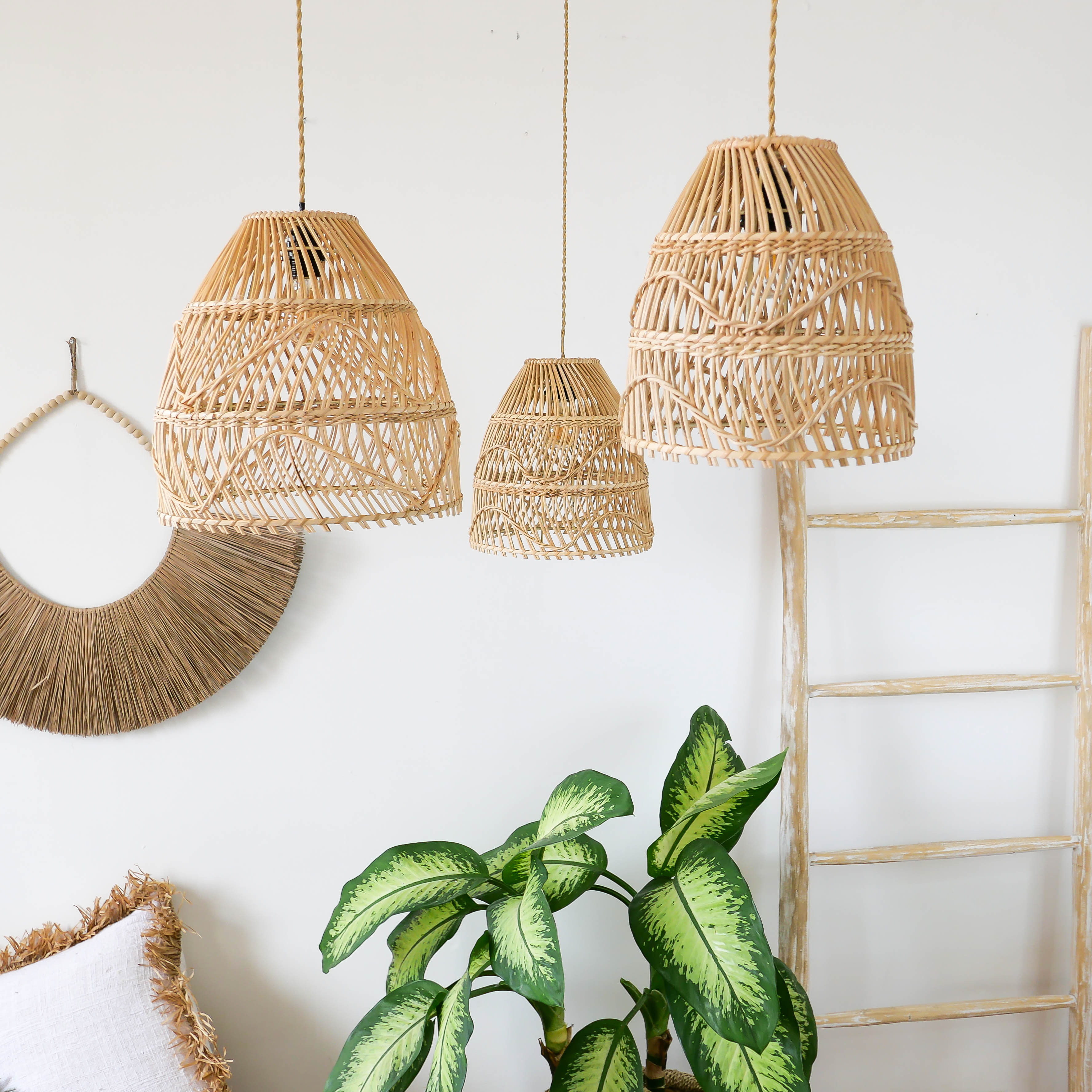 Buna ken Lampshade Set Of 3 - Buna ken Lampshade | Joglo Living