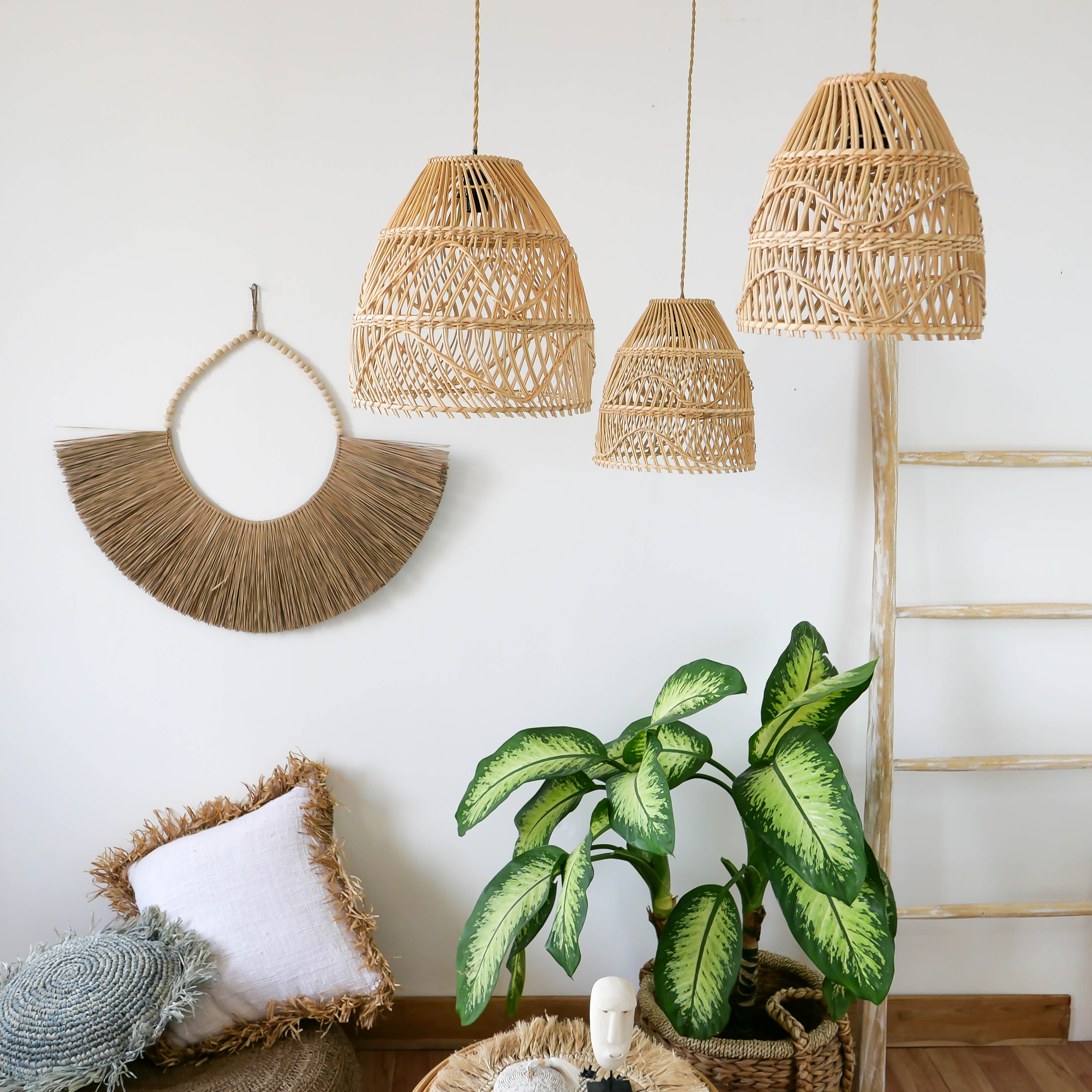 Buna ken Lampshade Set Of 3 - Buna ken Lampshade | Joglo Living