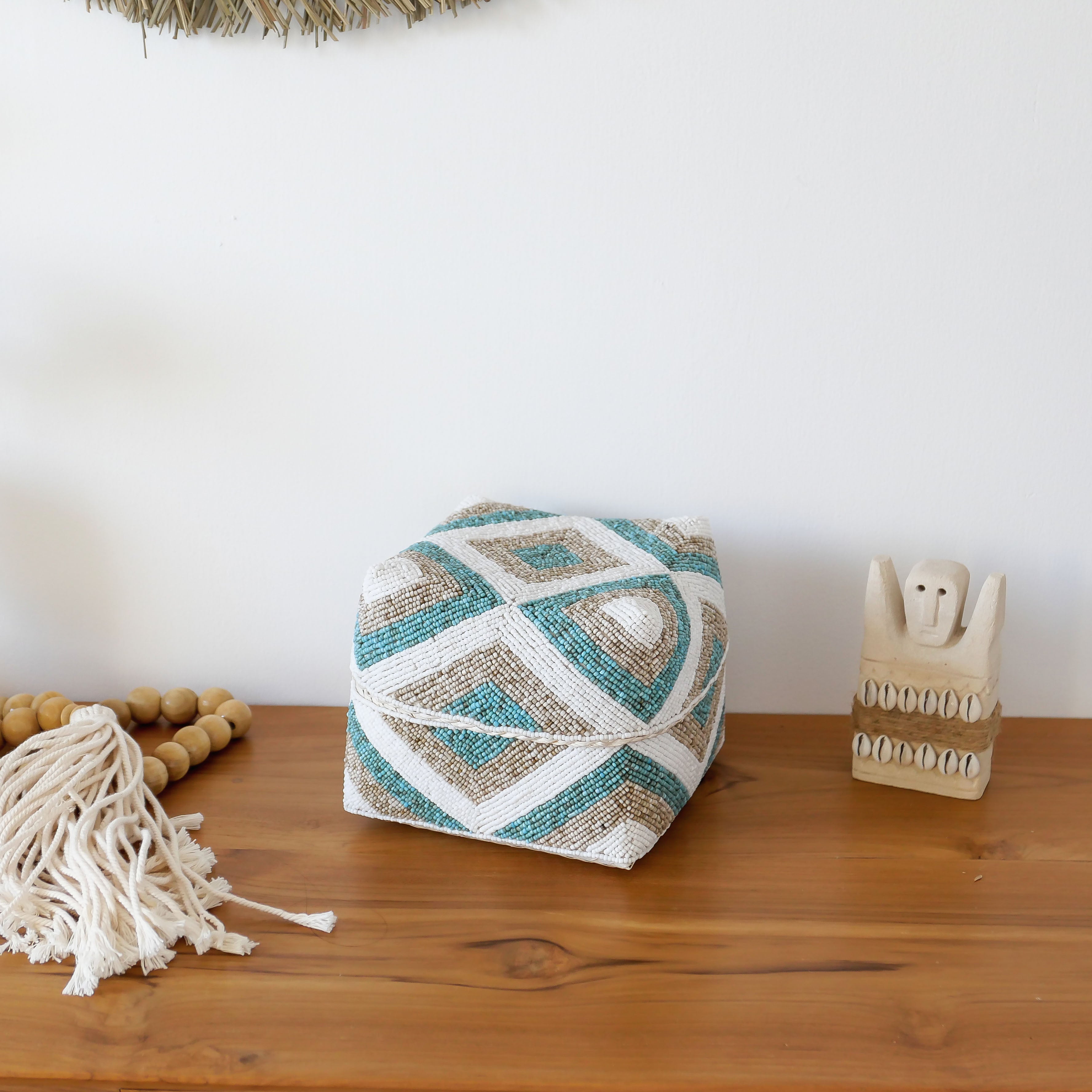 Decorative Beaded Box Set - Beaded Box Set | Joglo Living