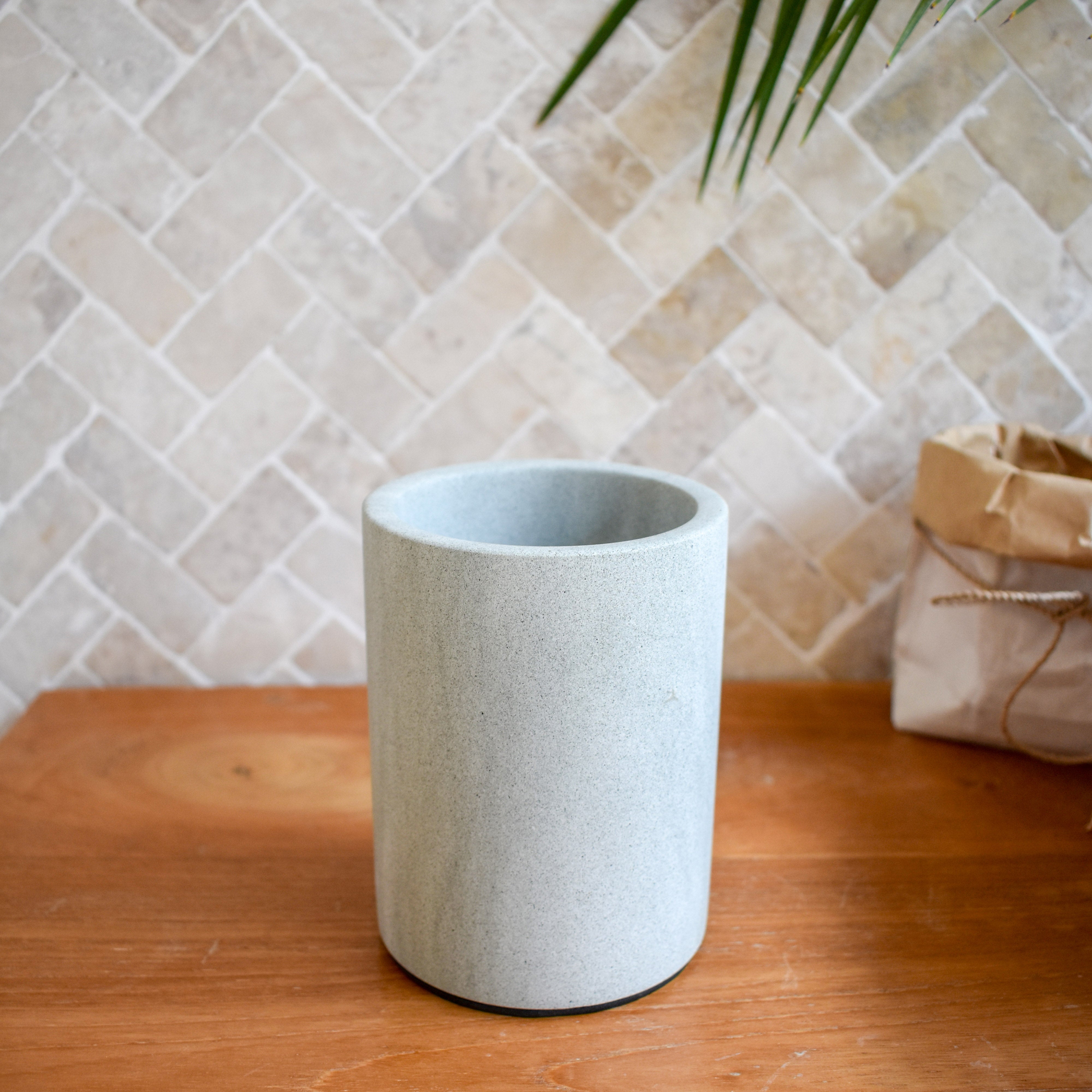 Zeolite stone bathroom accessories set cylinder