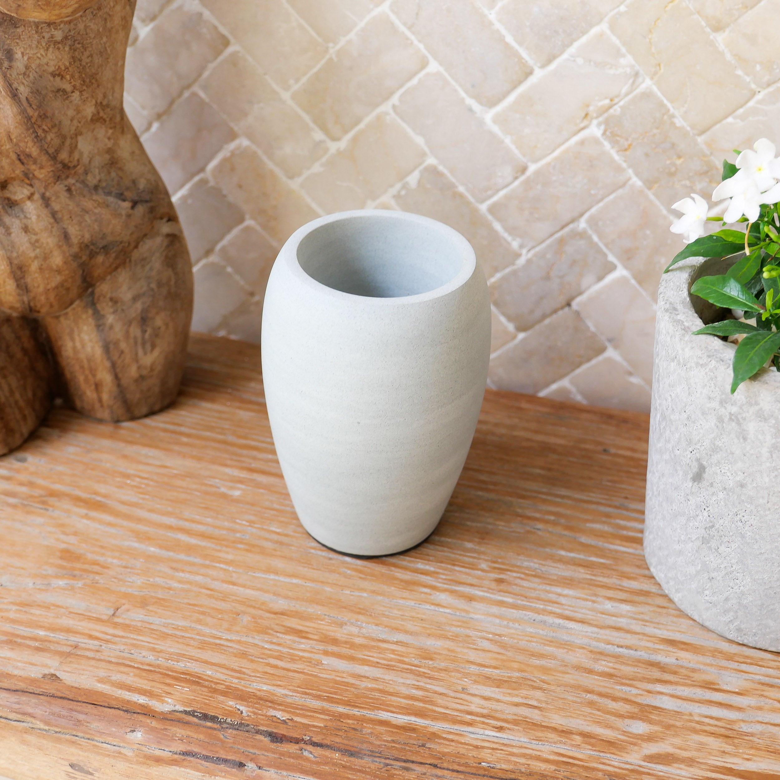 Zeolite stone bathroom accessories set - Joglo Living