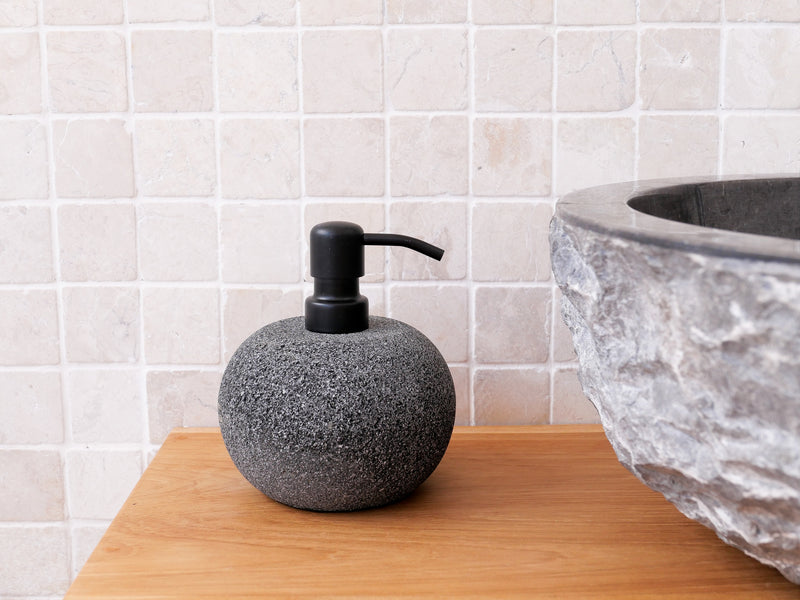 Lava stone soap dispenser