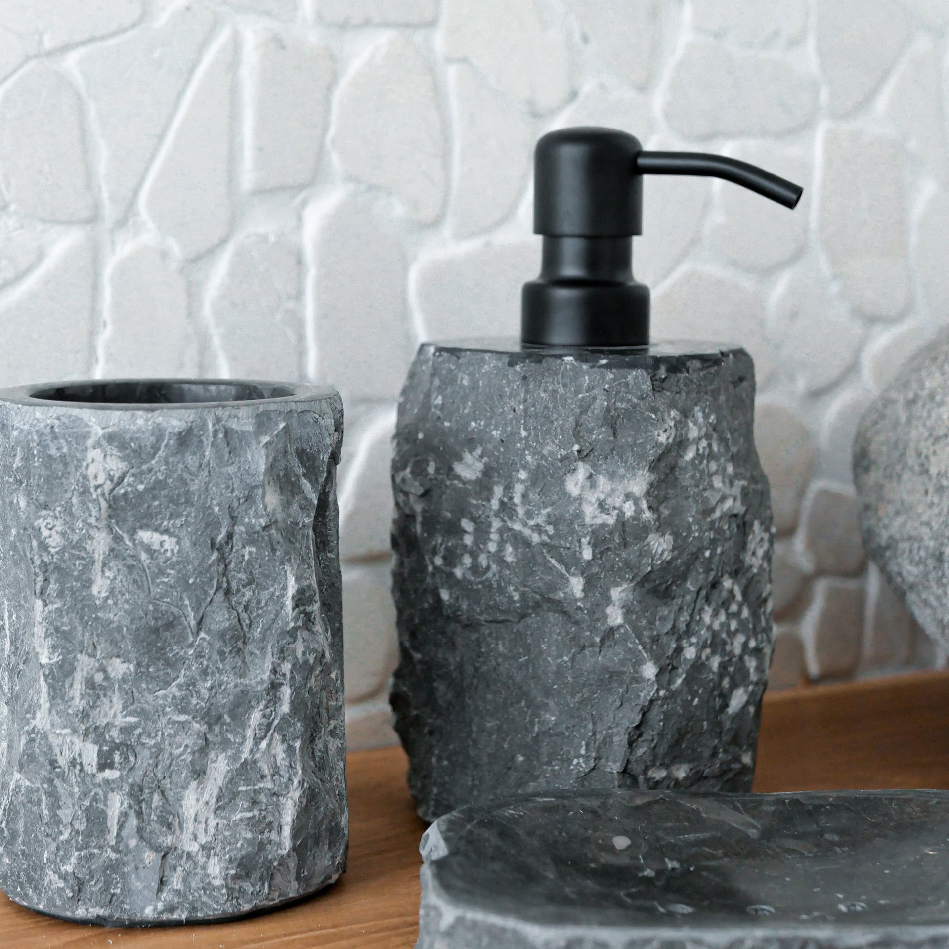 Fonteinset Lecce I zwart I 20cm mini waskom met afvoergaat Fonteinset Lecce I zwart I 20cm mini waskom met afvoergaat