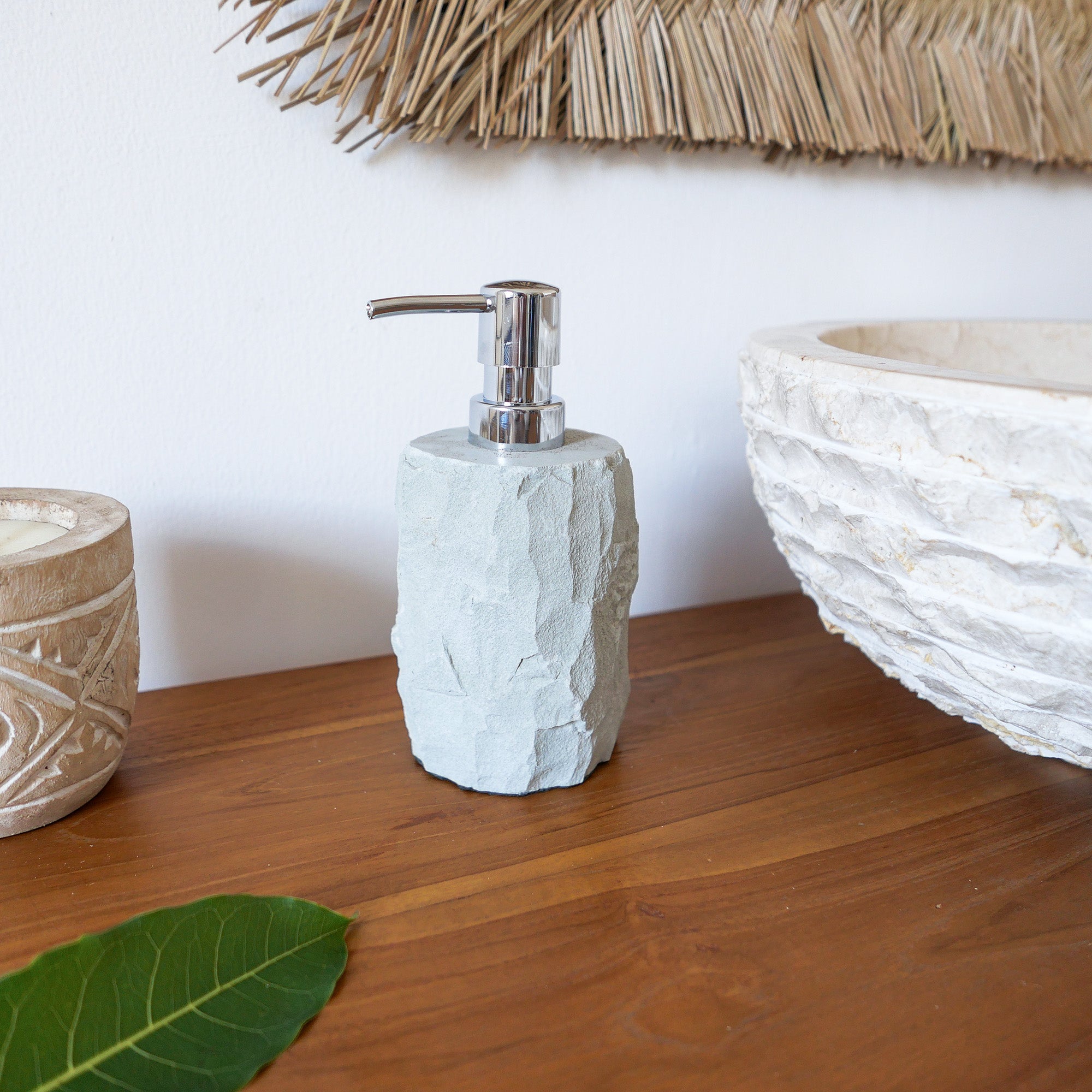 Rustic Zeolite bathroom accessories set