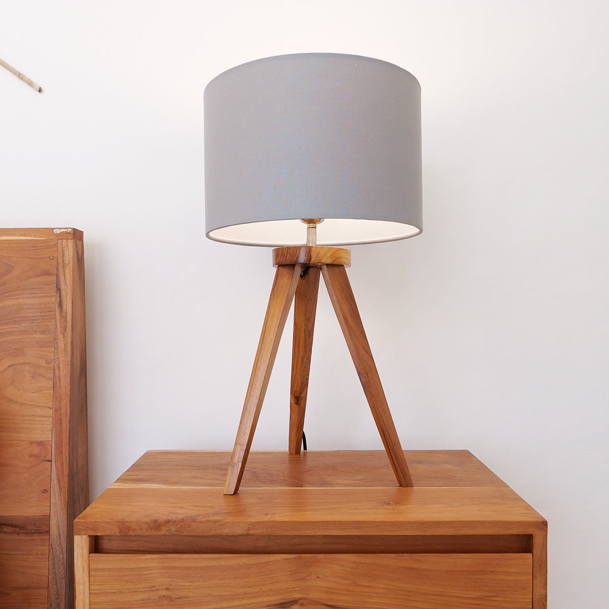 Teak wood table lamp Desa