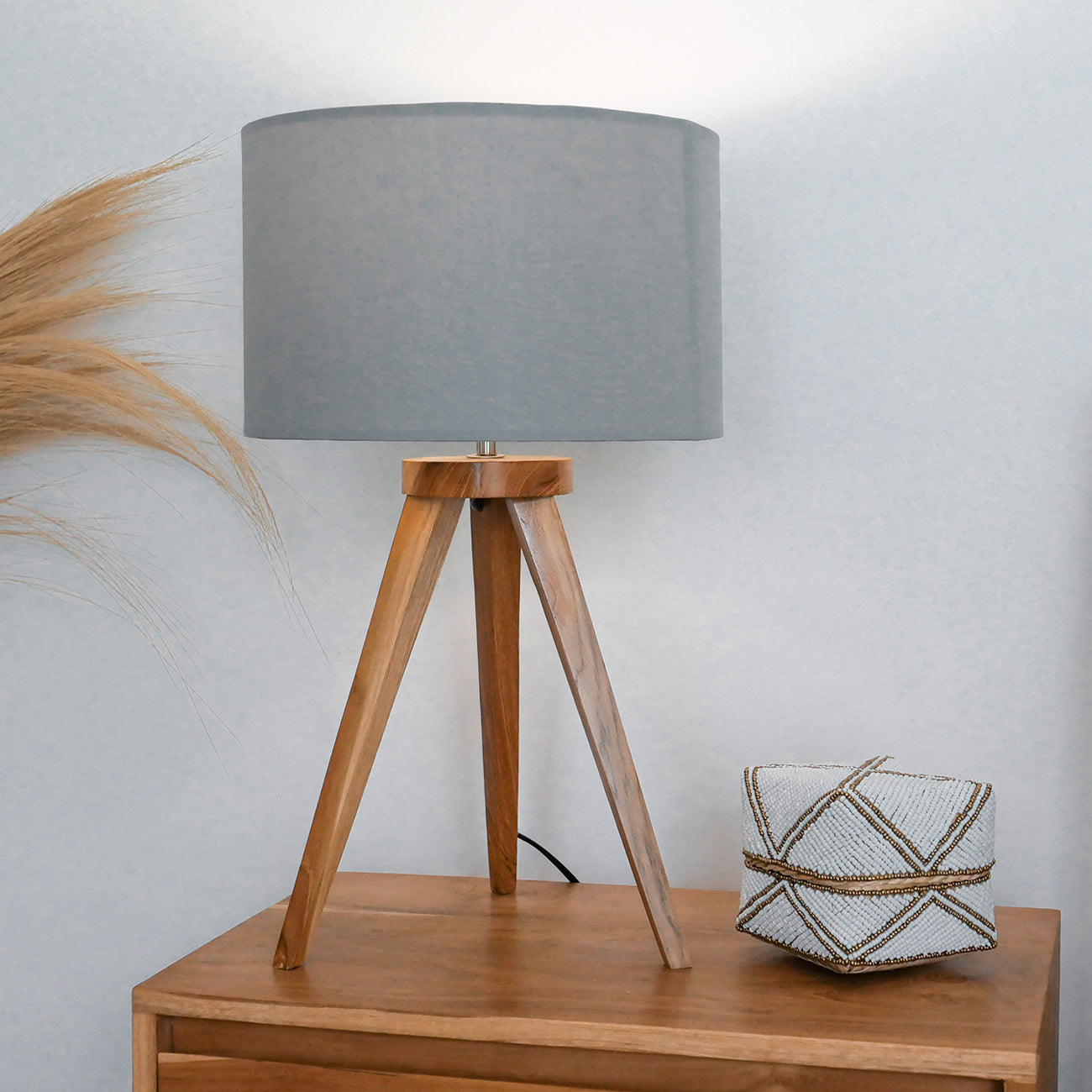 Teak wood table lamp Desa