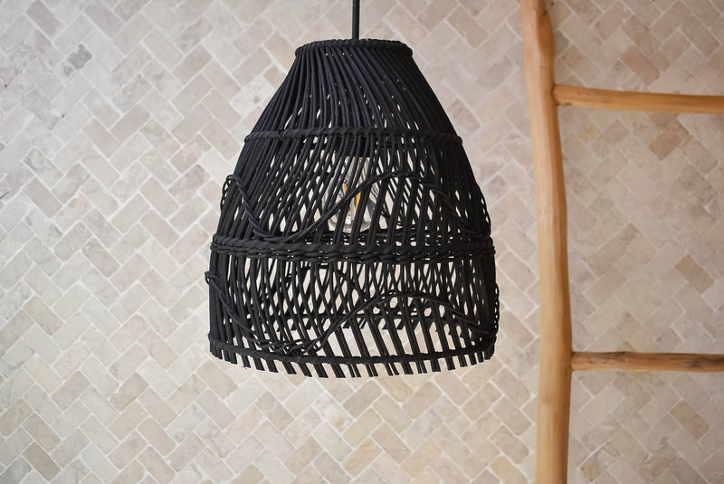 Buna ken Lampshade Black - Rattan  Lampshade | Joglo Living