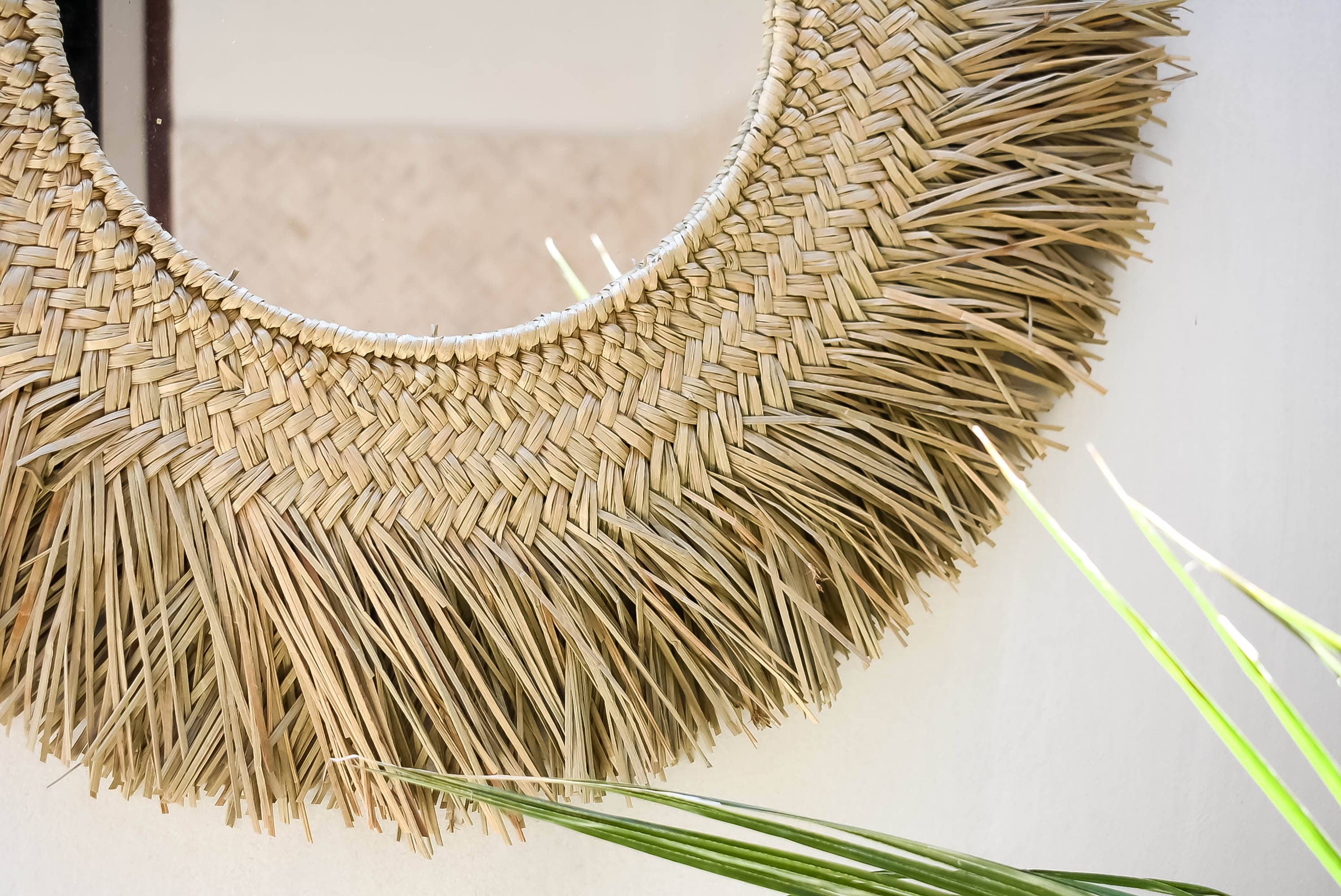 Gebe - Woven Seagrass Mirror | Joglo Living