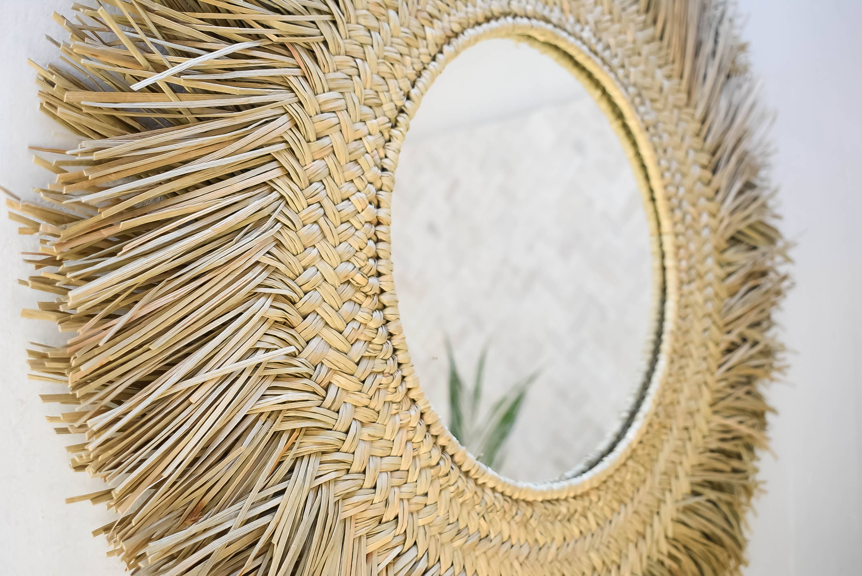 Gebe - Woven Seagrass Mirror | Joglo Living
