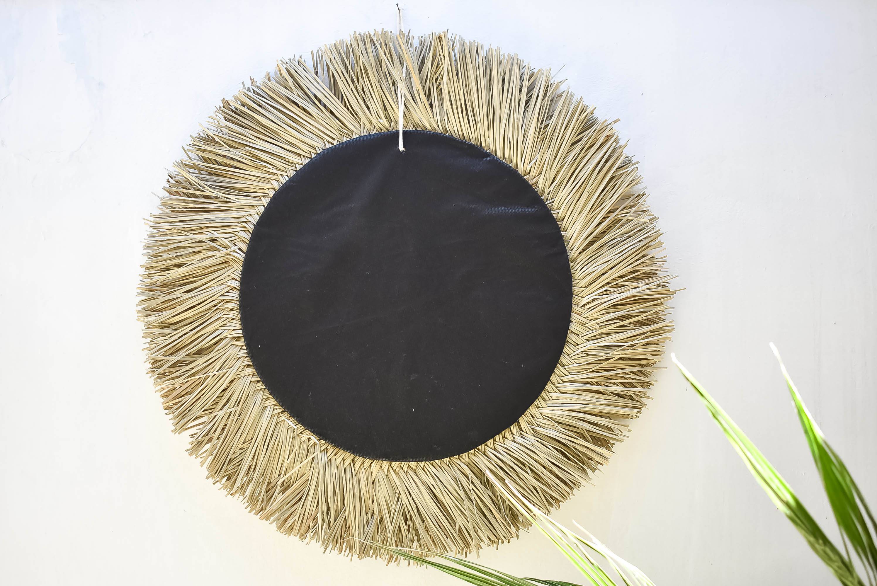 Woven seagrass mirror - Joglo Living