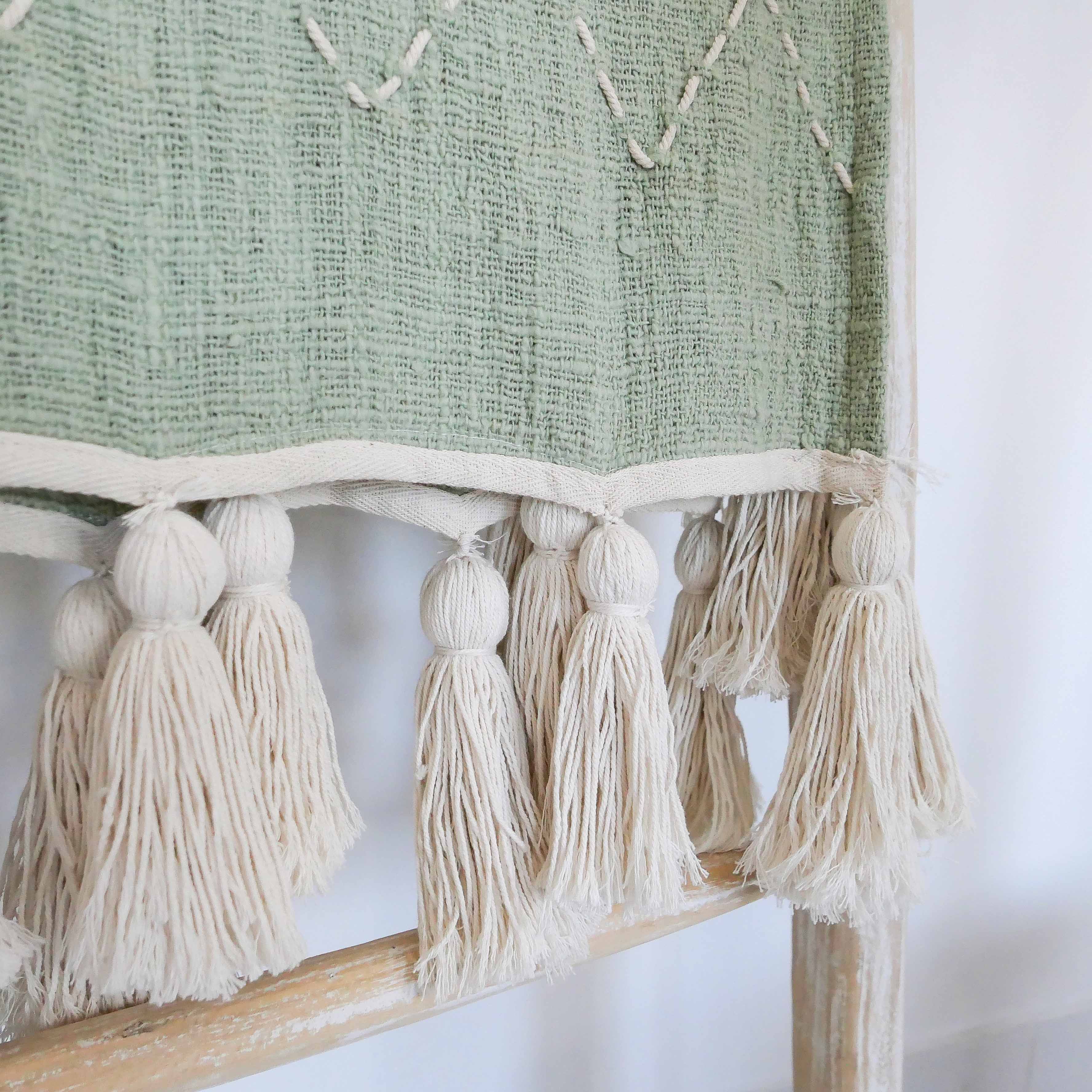 Green boho online blanket