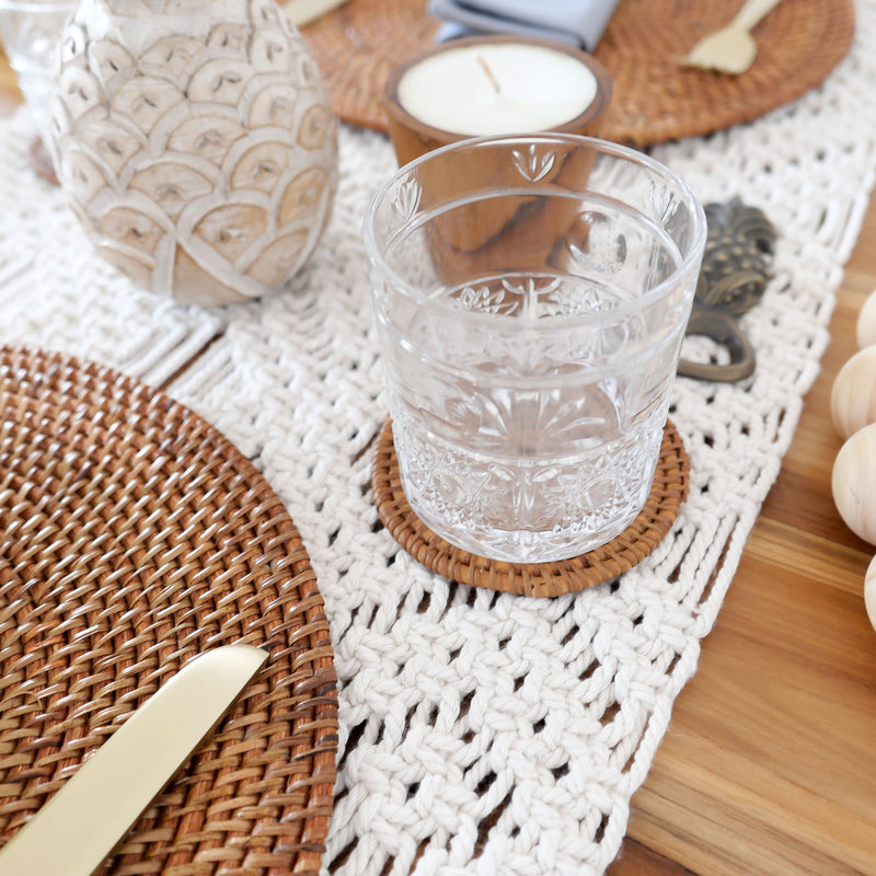 Rattan round placemats