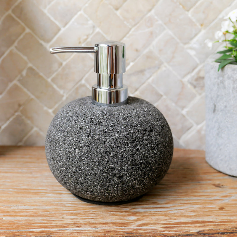 Lava stone soap dispenser - Joglo Living