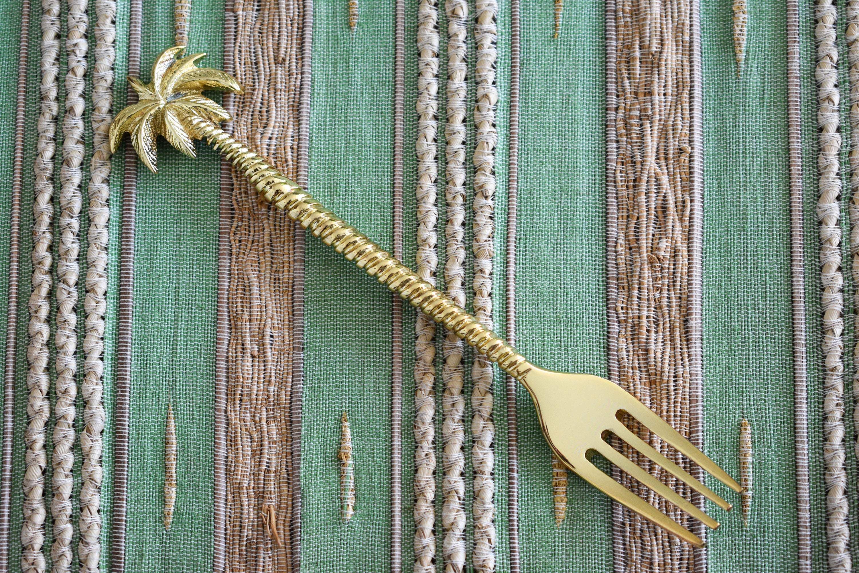 Golden Brass Cutlery Set - Brass Cutlery Set | Joglo Living