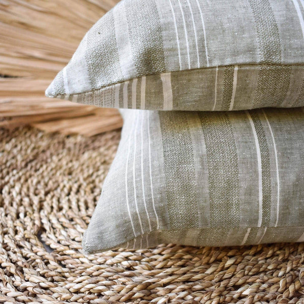SET OF 2 Hemp cotton cushion cover, organic hemp pillow cover - Joglo Living